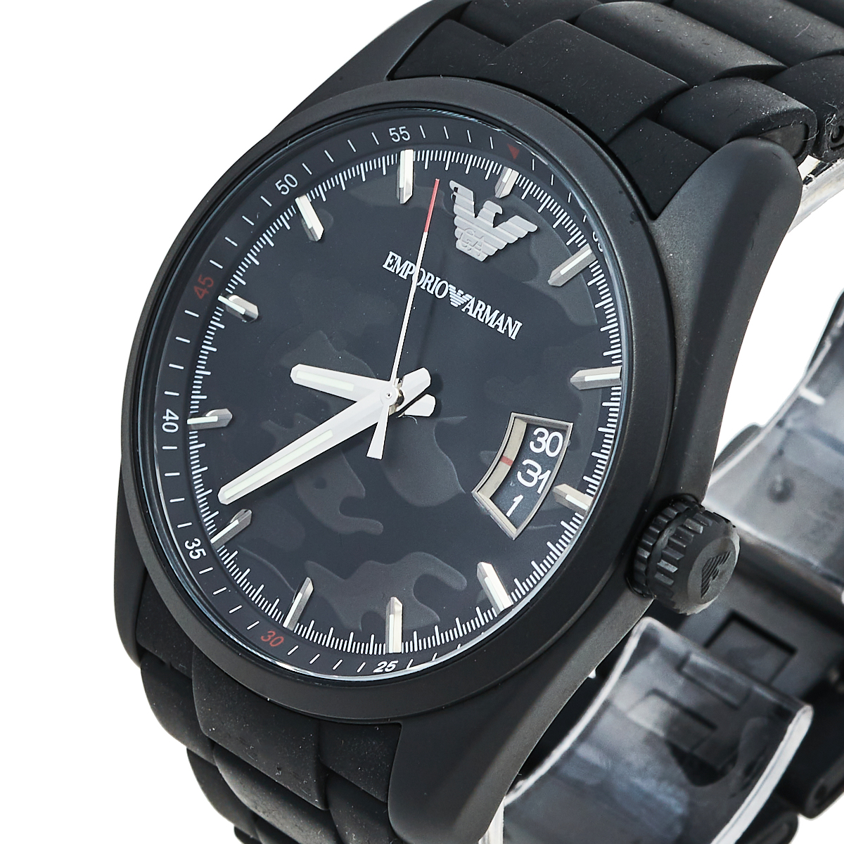

Emporio Armani Black PVD Coated Stainless Steel Rubber Sportivo AR6052 Men's Wristwatch