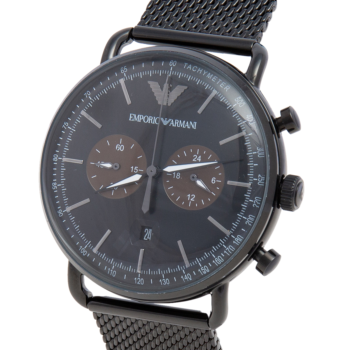 

Emporio Armani Black PVD Coated Stainless Steel Aviator AR11142 Men's Wristwatch