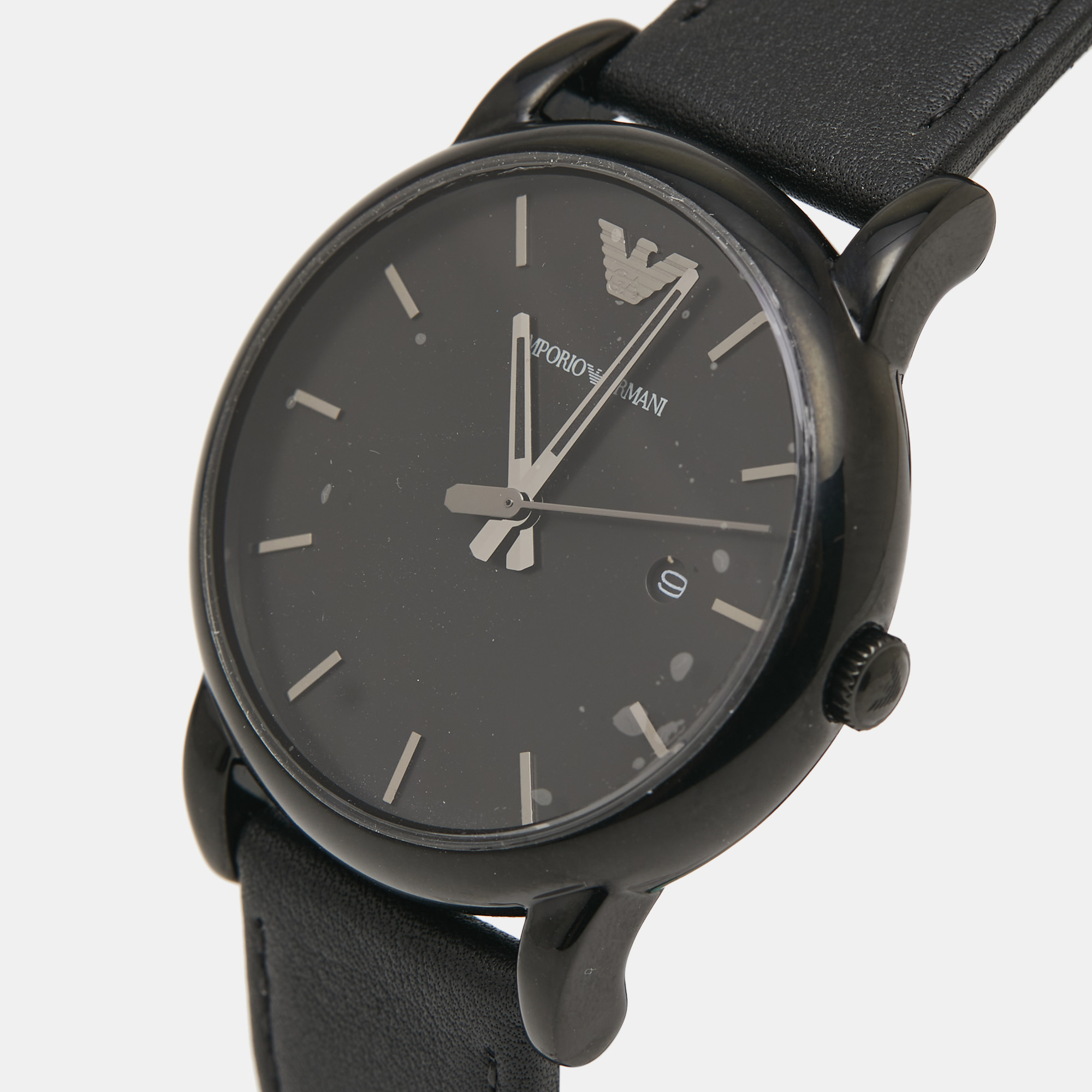 

Emporio Armani Black PVD Coated Stainless Steel Leather Classic AR1732 Men's Wristwatch