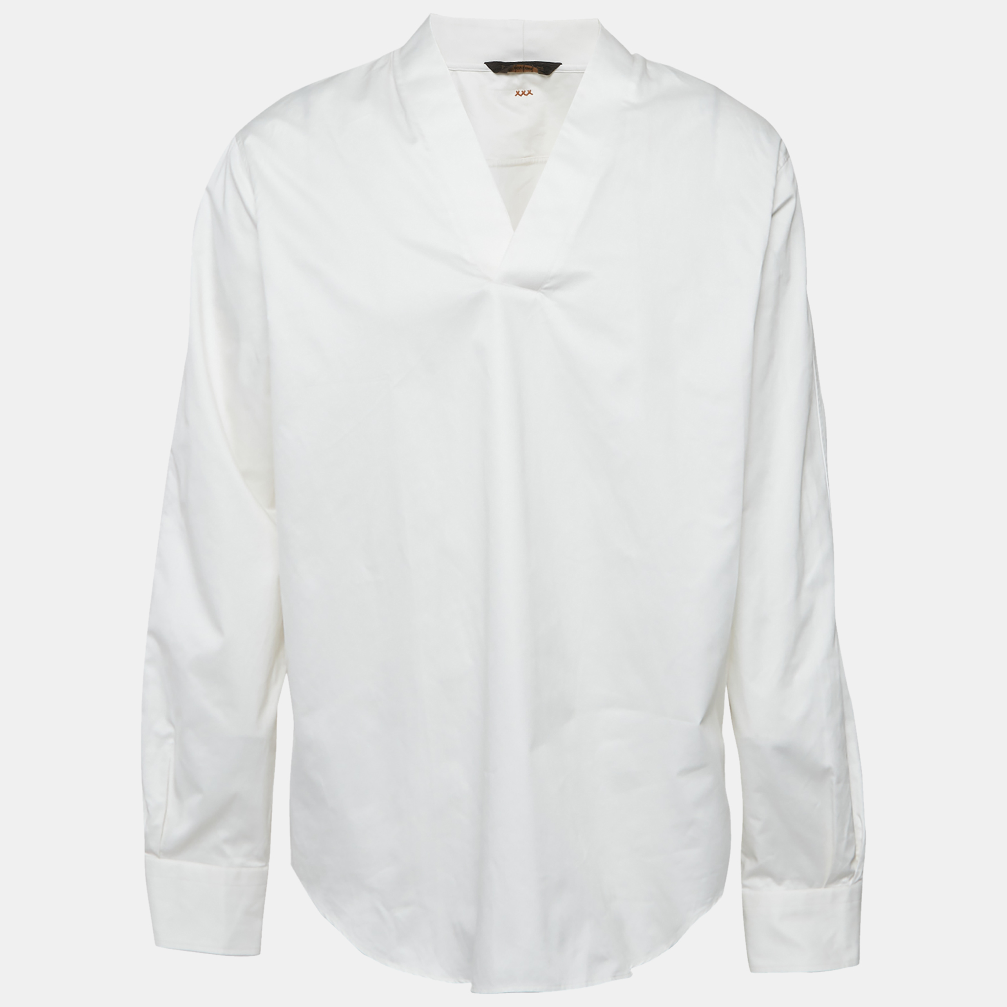 

Ermenegildo Zegna Couture White Cotton Shirt L