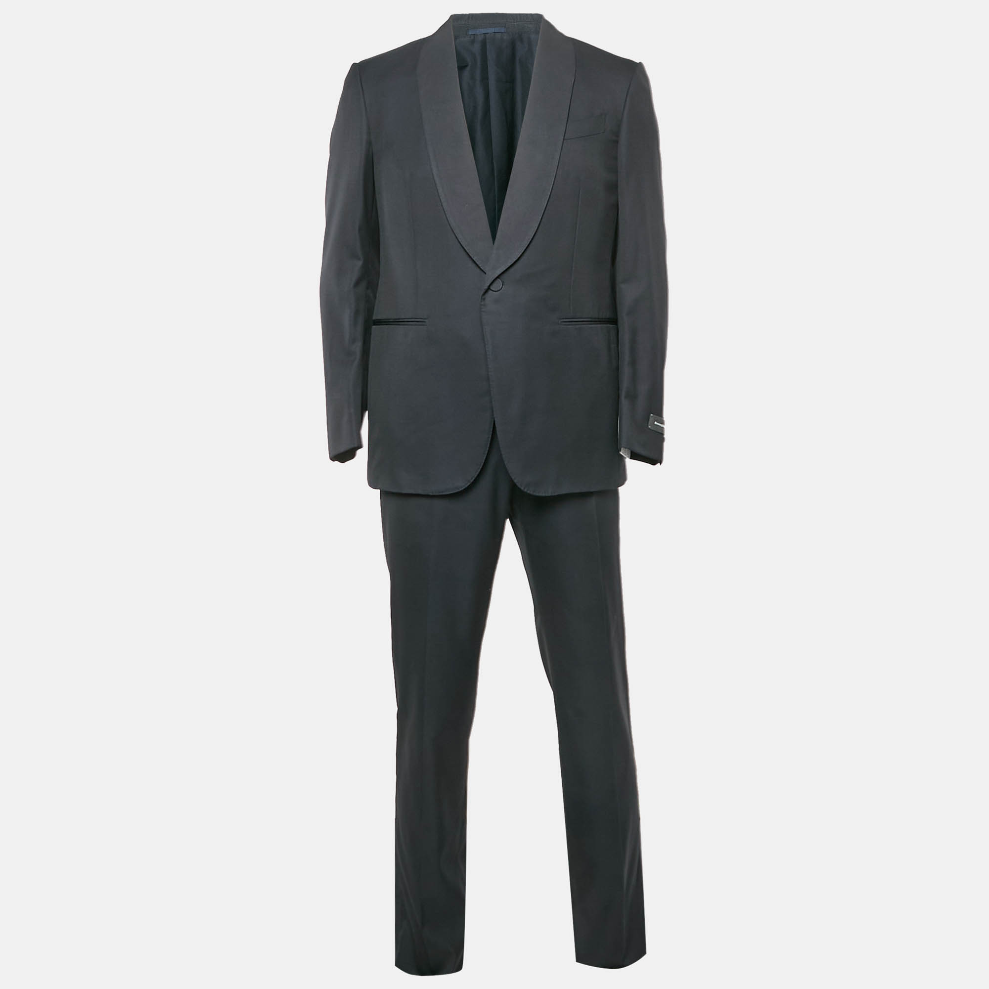 

Ermenegildo Zegna Navy Blue Wool Blend Regular Fit Suit XL