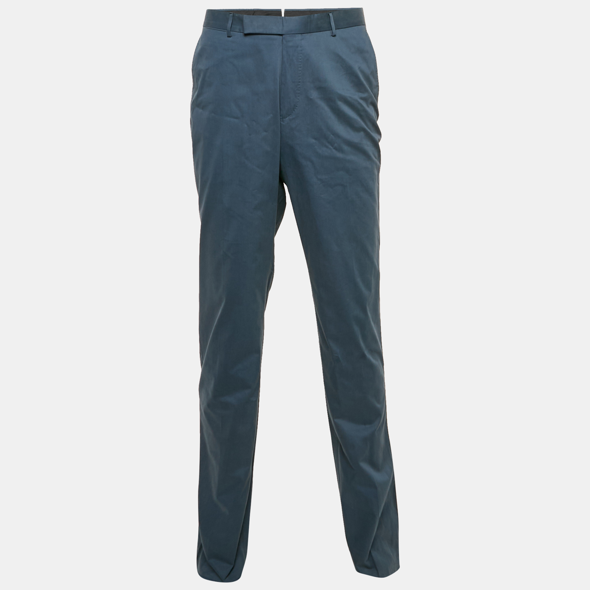 

Ermenegildo Zegna Blue Cotton Trousers XXXL