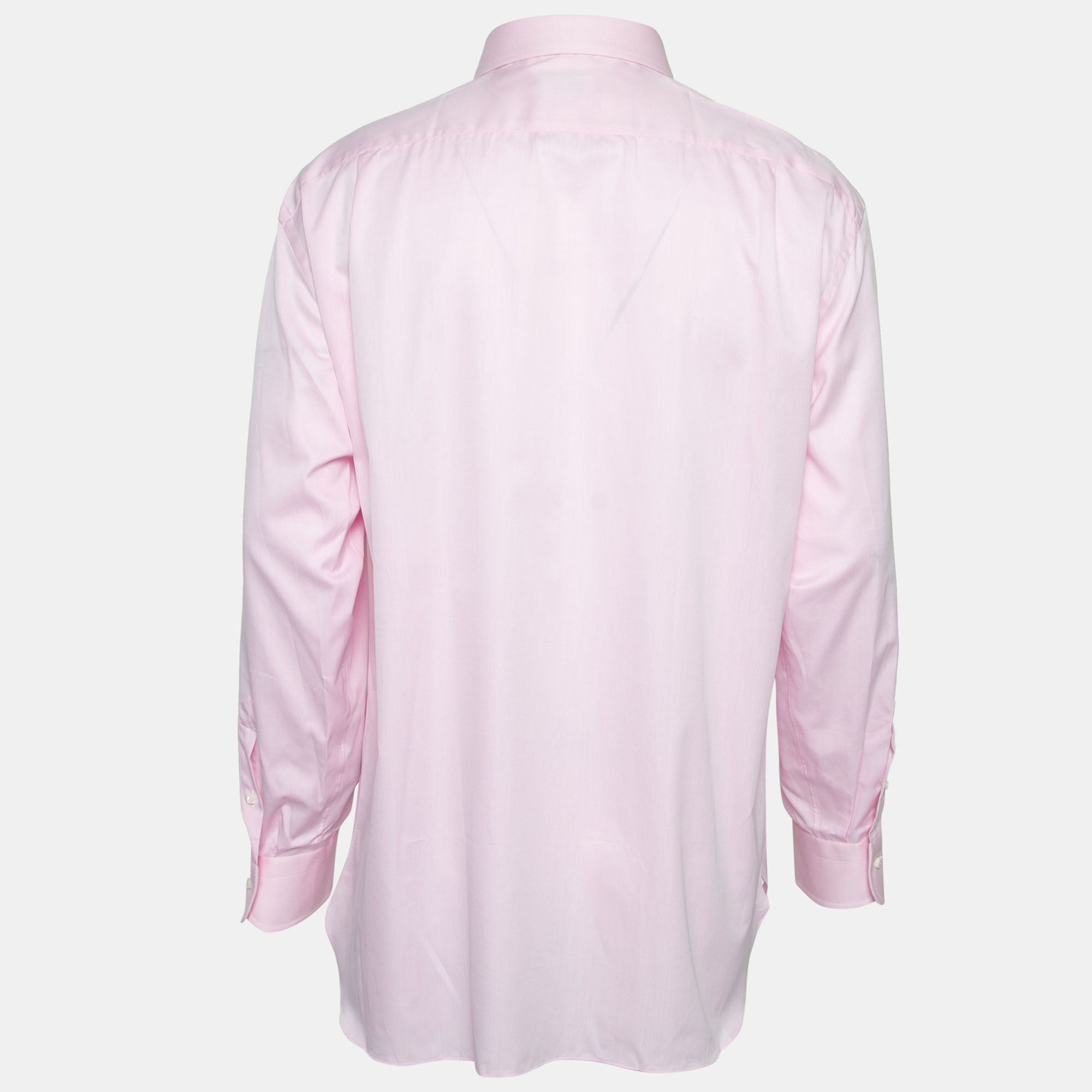 

Ermenegildo Zegna Su Misura Pink Cotton Tailored Fit Shirt