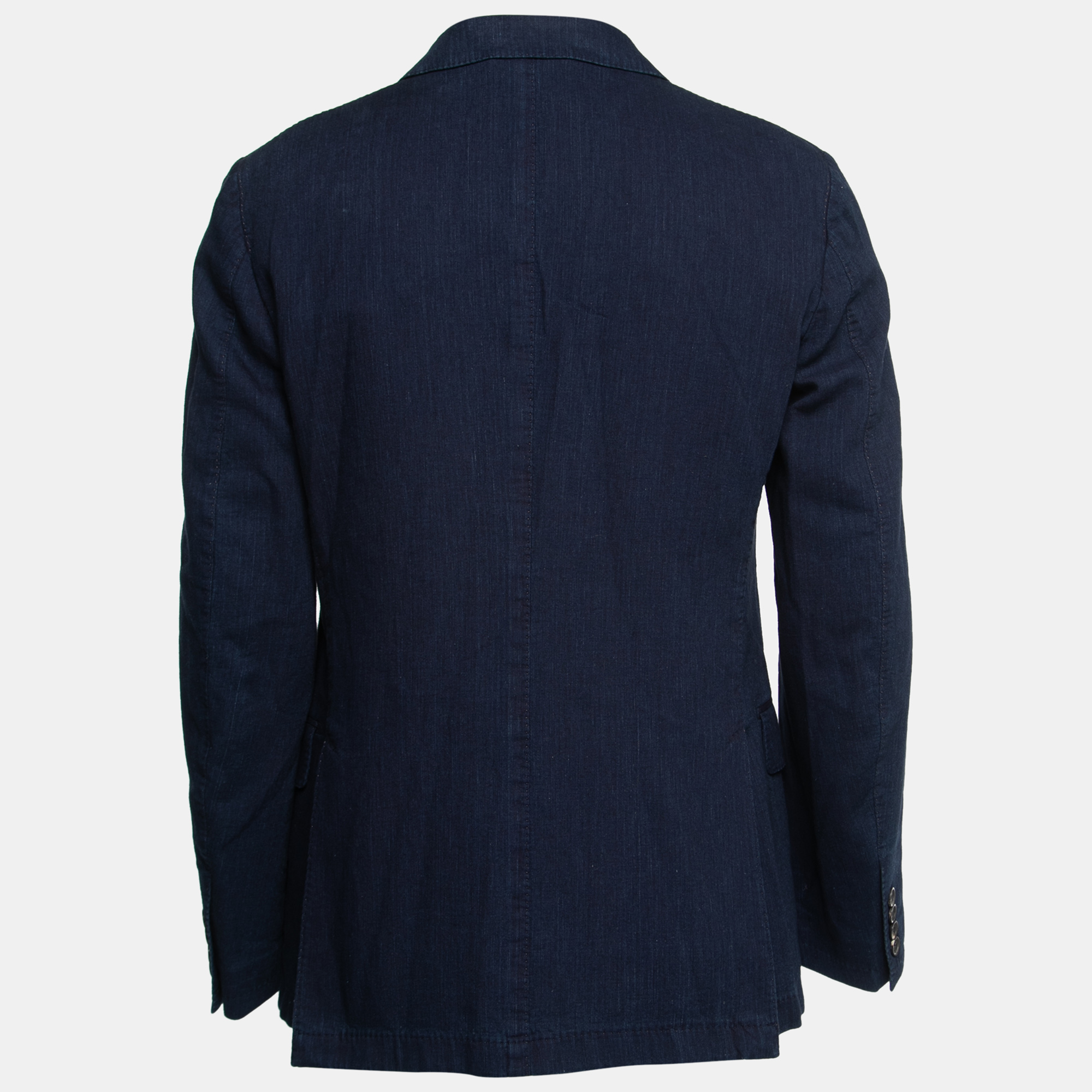 

Ermenegildo Zegna Blue Chambray Single-Breasted Blazer