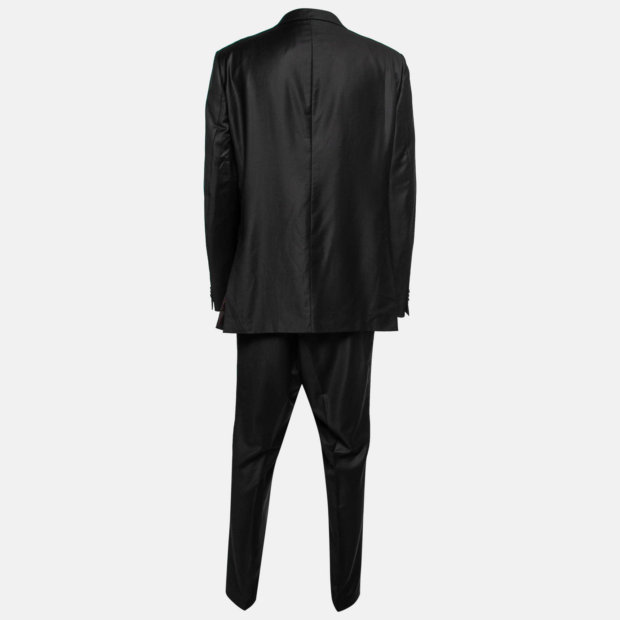 

Ermenegildo Zegna Black Wool Crepe Single-Breasted Suit