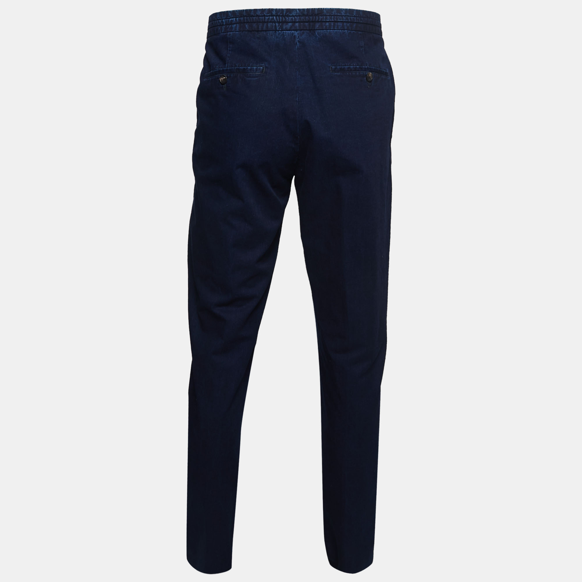 

Ermenegildo Zegna Dark Blue Denim Drawstring Pants