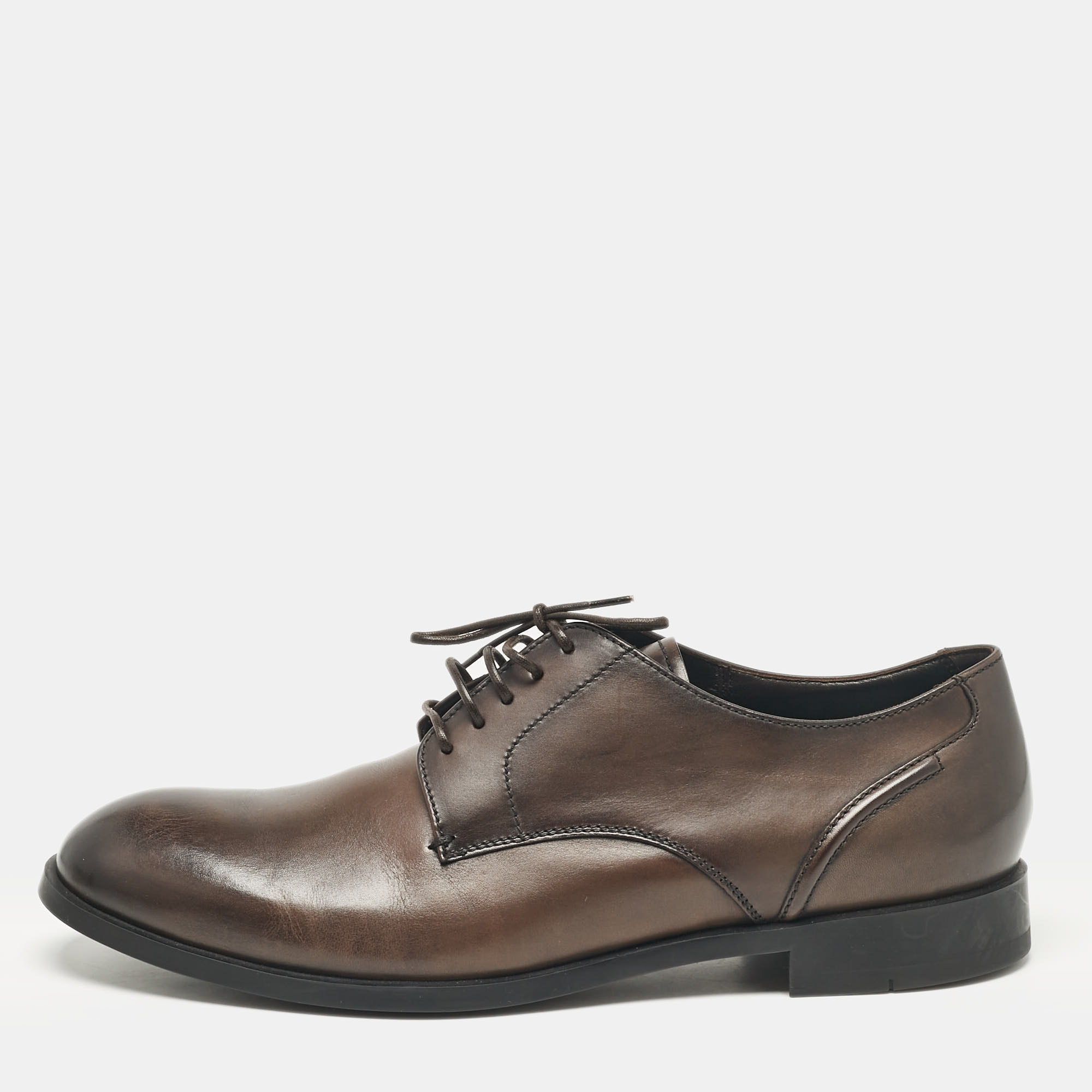 

Ermenegildo Zegna Brown Leather Lace Up Derby Size 45.5