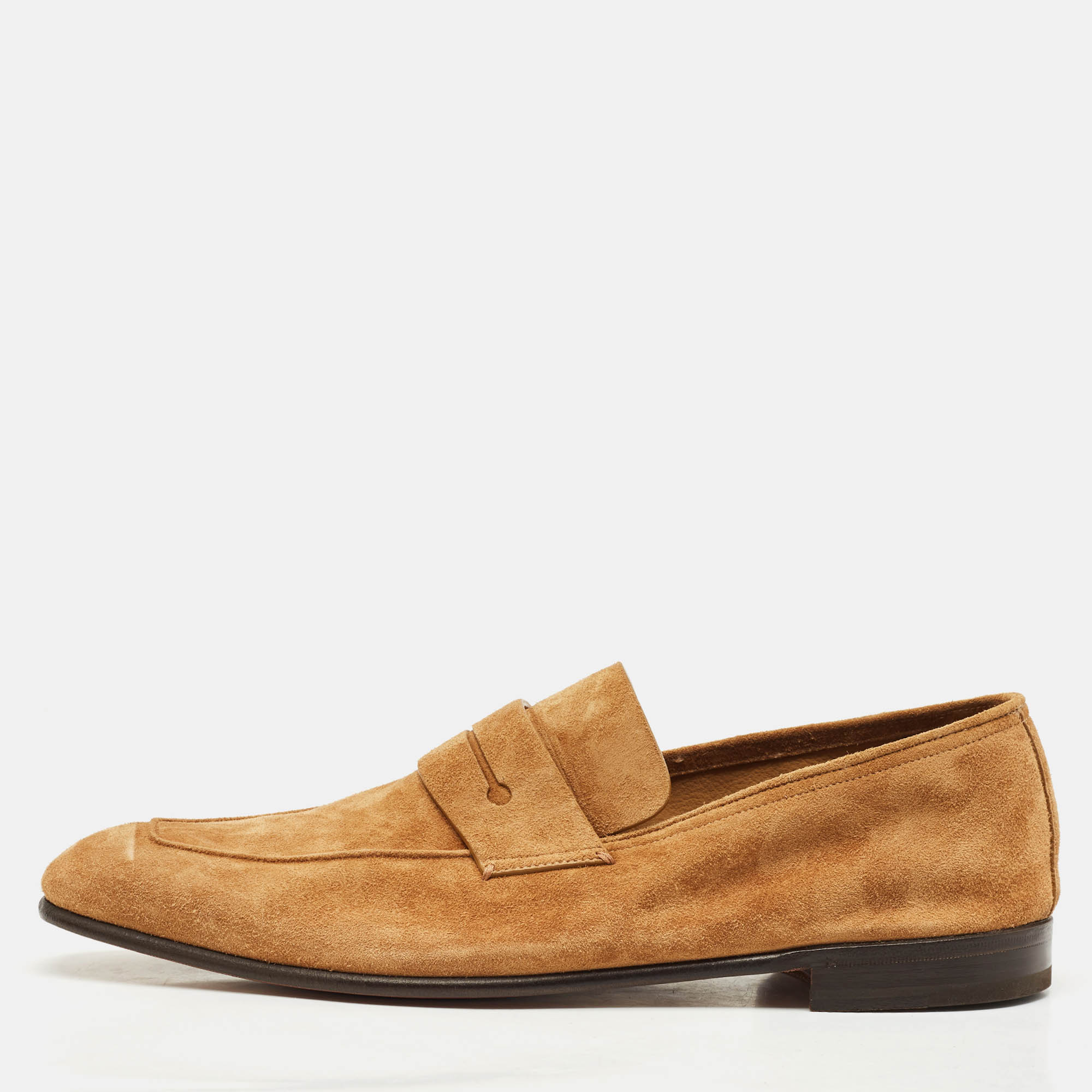

Ermenegildo Zegna Tan Suede L'Asola Loafers Size 45