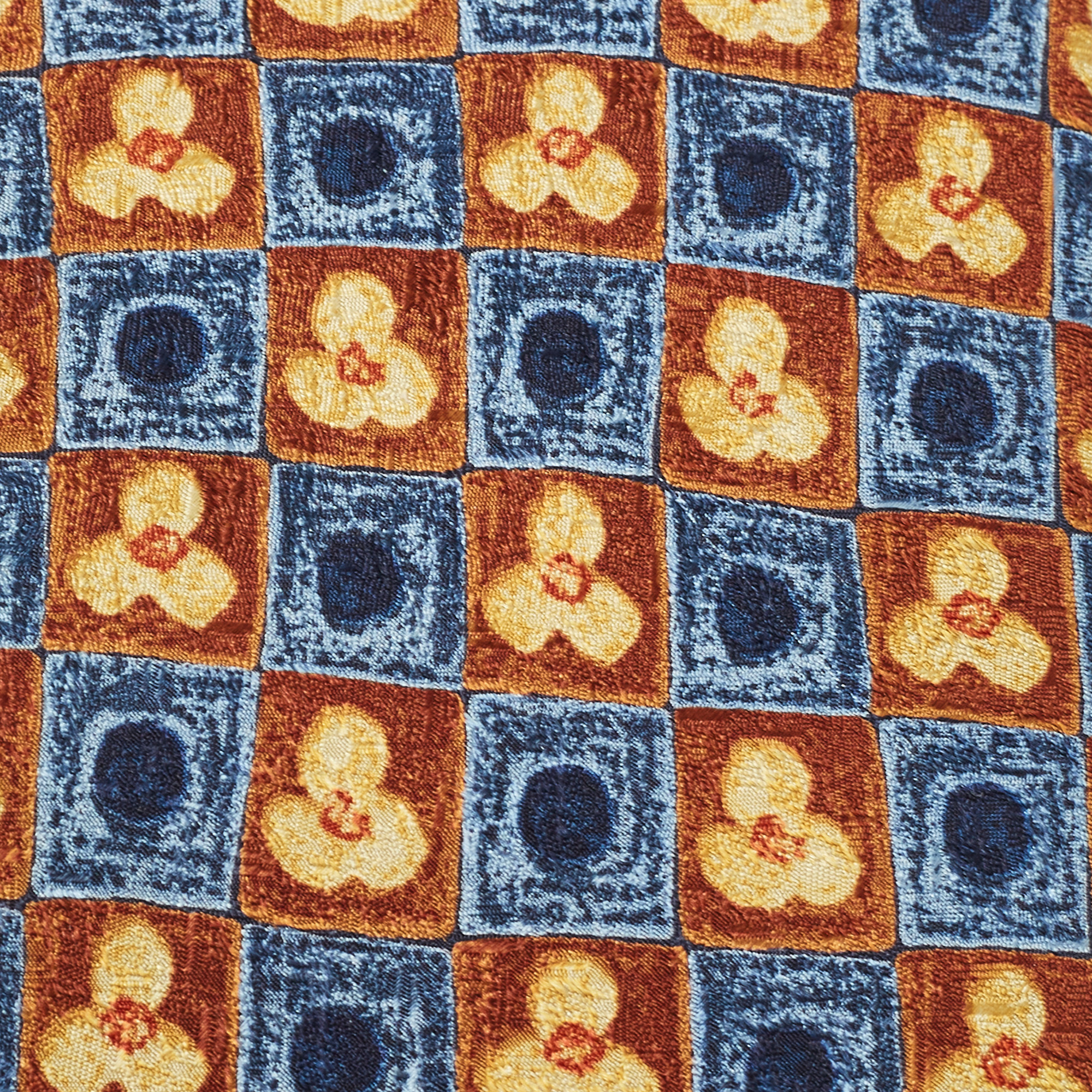 Ermenegildo Zegna Vintage Multicolor Printed Silk Traditional Tie 
