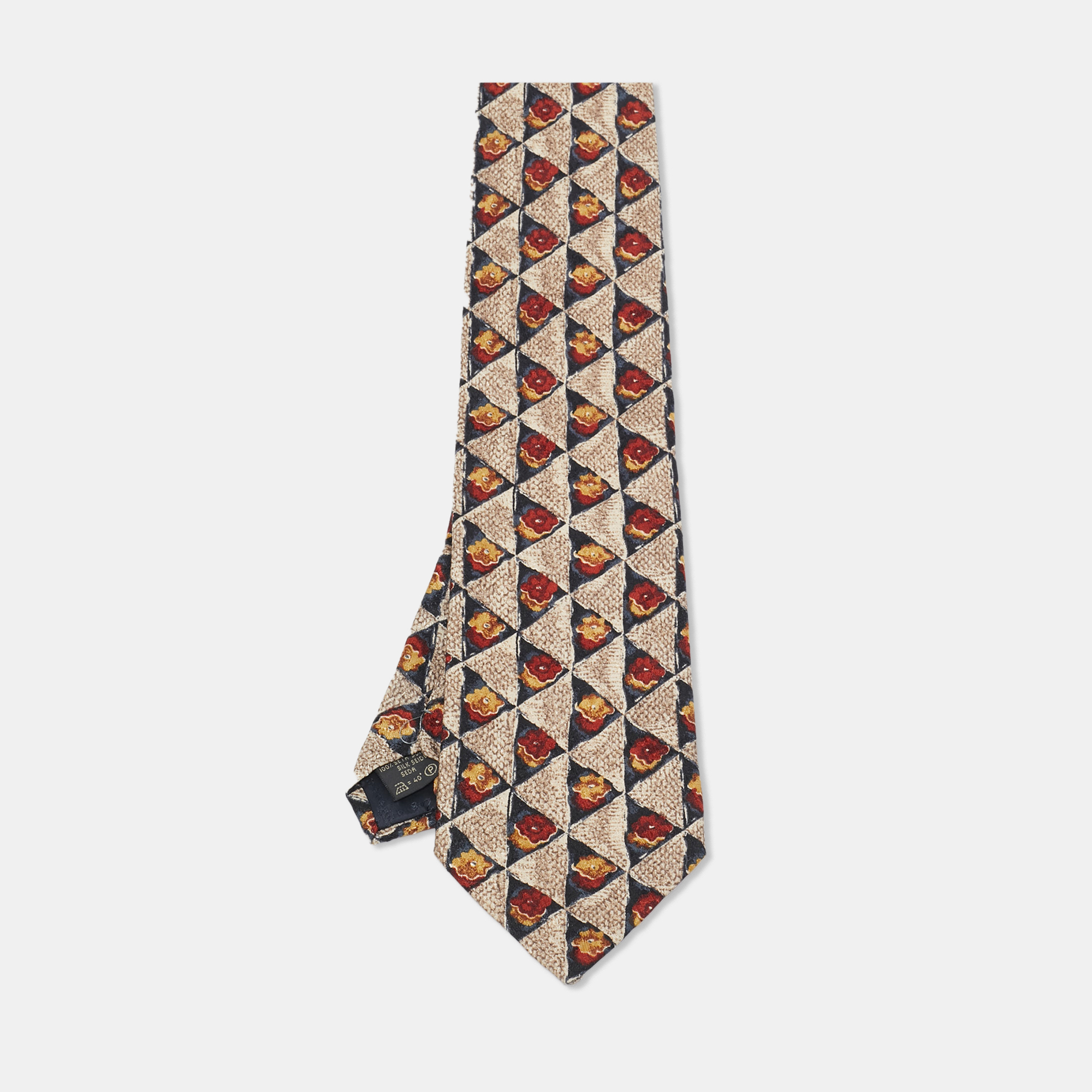 

Ermenegildo Zegna Multicolor Floral Printed Silk Tie