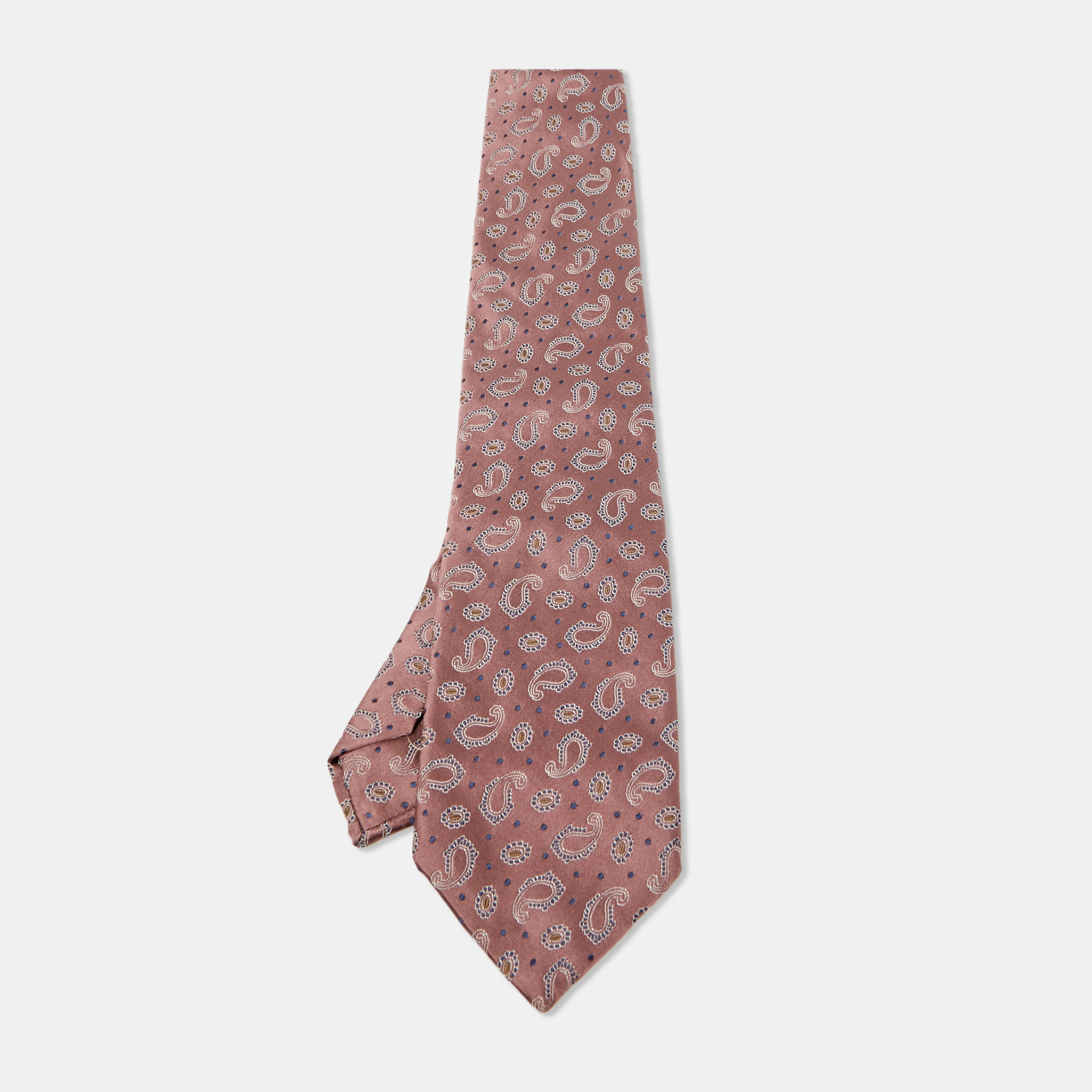 

Ermenegildo Zegna Pink Paisley Silk Classic Tie