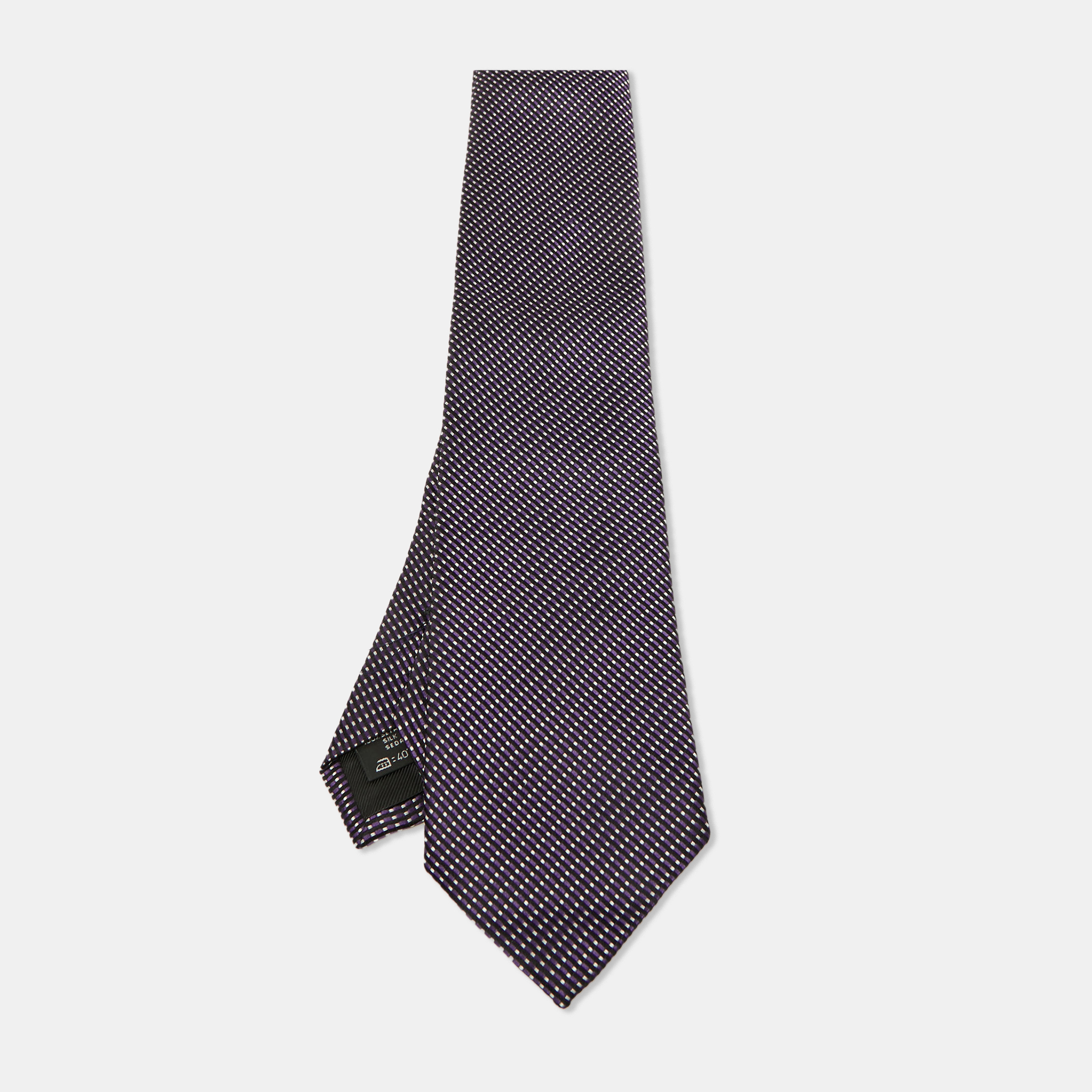 

Ermenegildo Zegna Purple Patterned Silk Tie