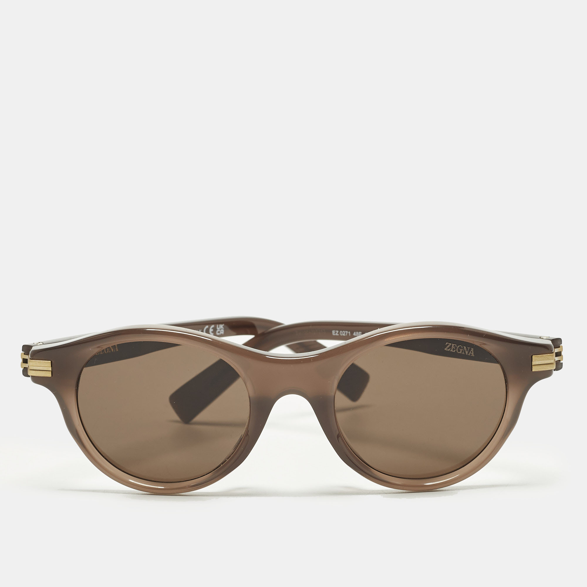 

Ermenegildo Zegna Grey EZ 0271 Frame Round Sunglasses