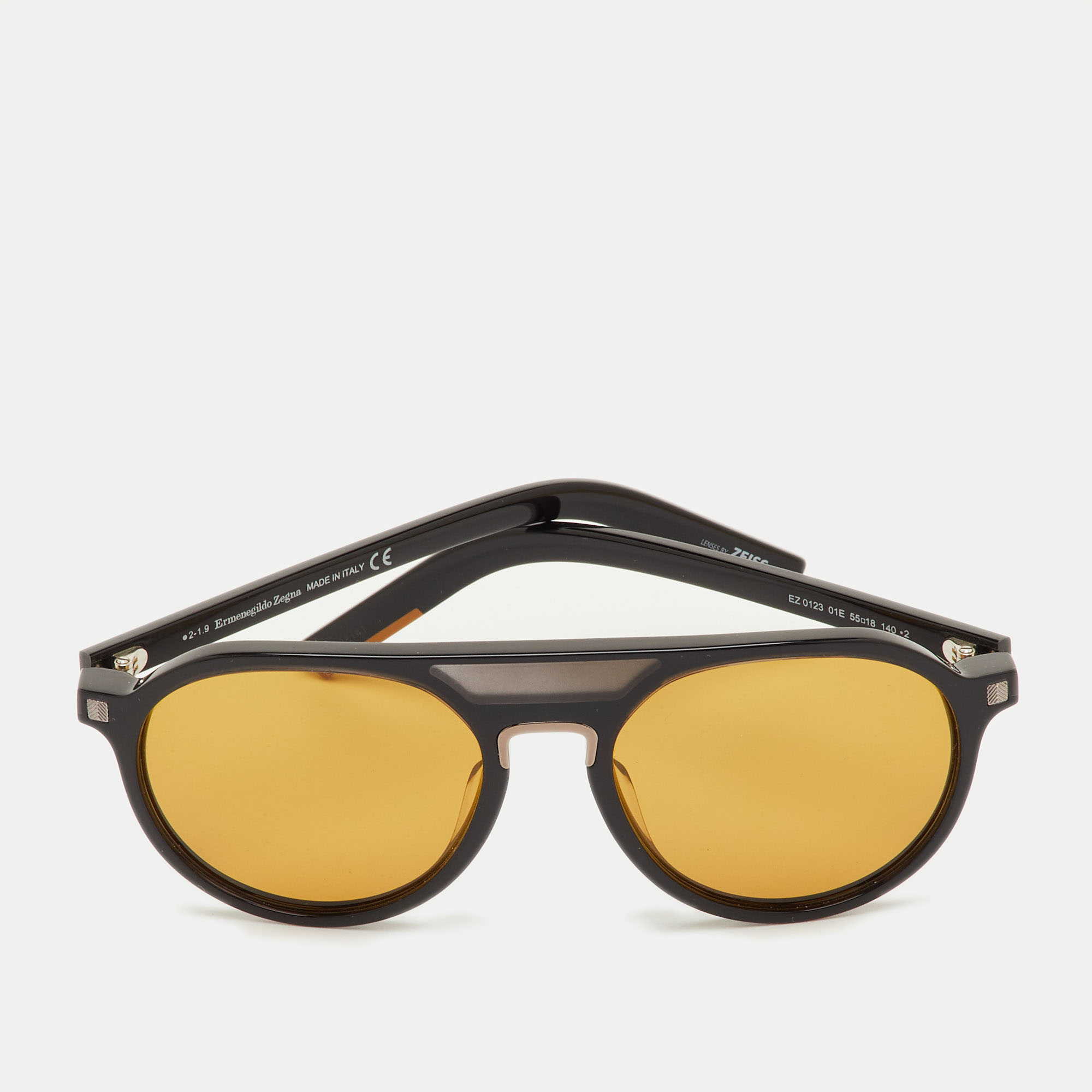 

Ermenegildo Zegna Black/Brown Gradient Aviator EZ0123 Aviator Sunglasses