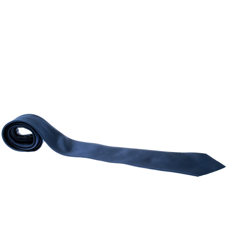 مملوكة مسبقًا Ermenegildo Zegna Blue Silk Tie