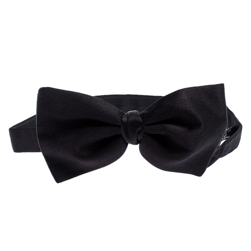 Ermenegildo Zegna Black Silk Classic Bow Tie