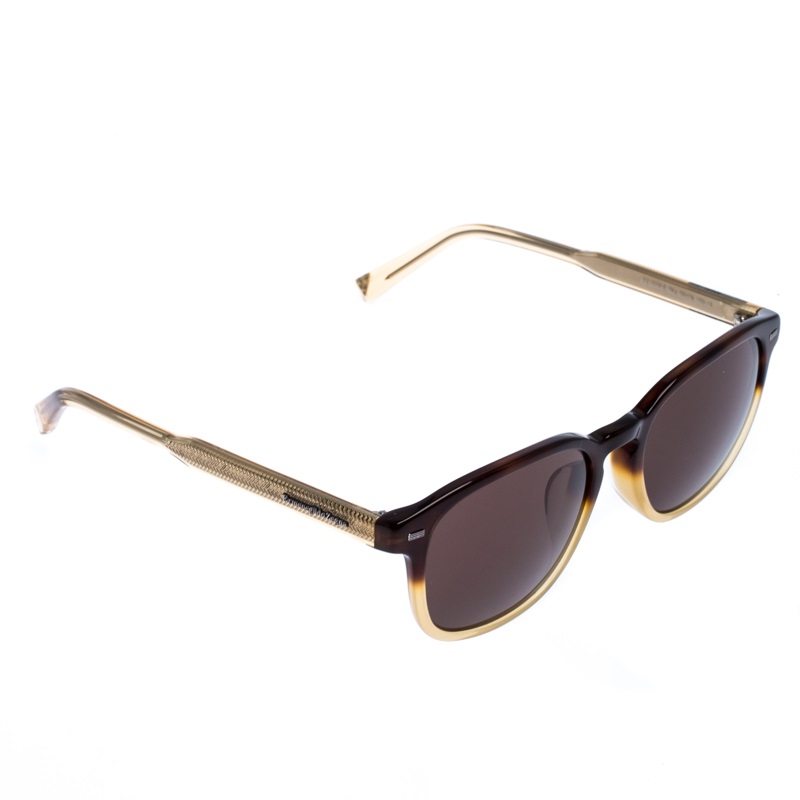 Ermenegildo Zegna Brown/Beige EZ 0005F Square Sunglasses