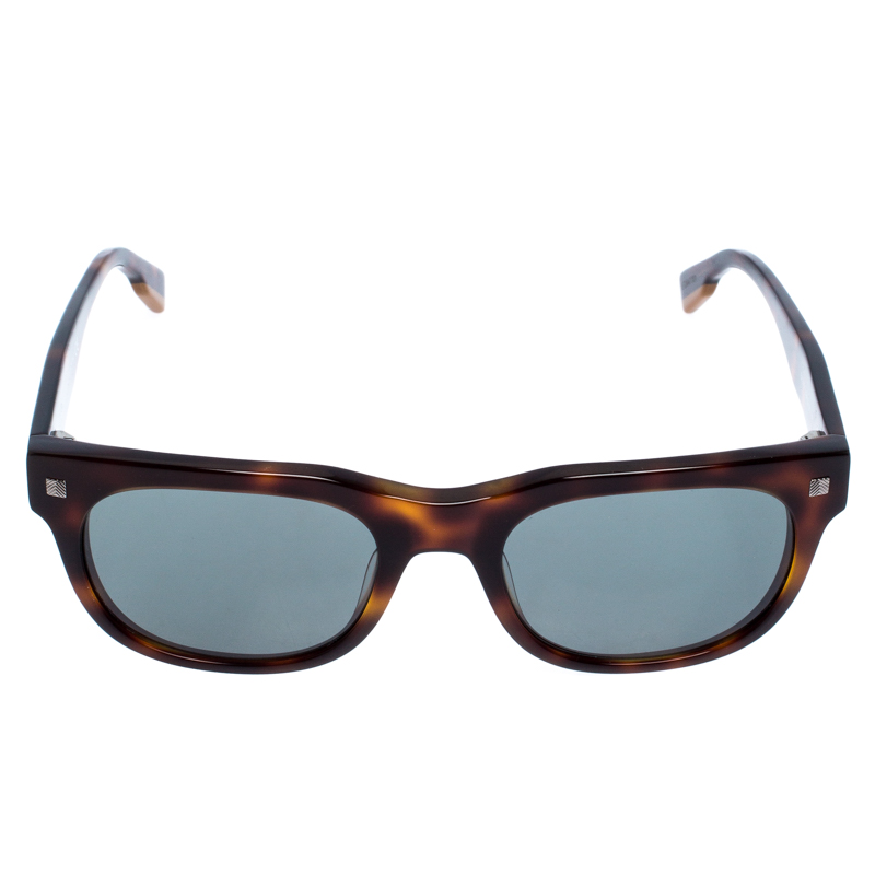 

Ermenegildo Zegna Dark Havana/Smoke Grey EZ0101 Square Sunglasses