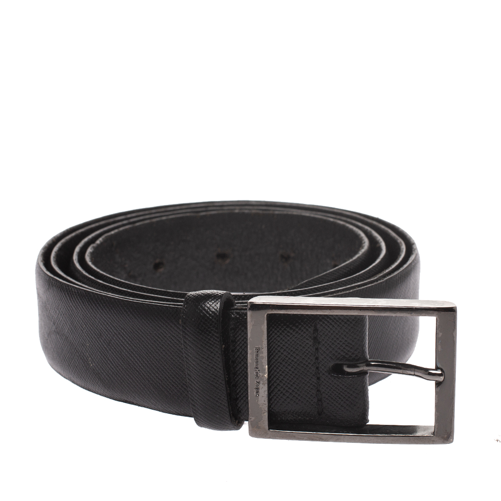 

Ermenegildo Zegna Black Leather Belt