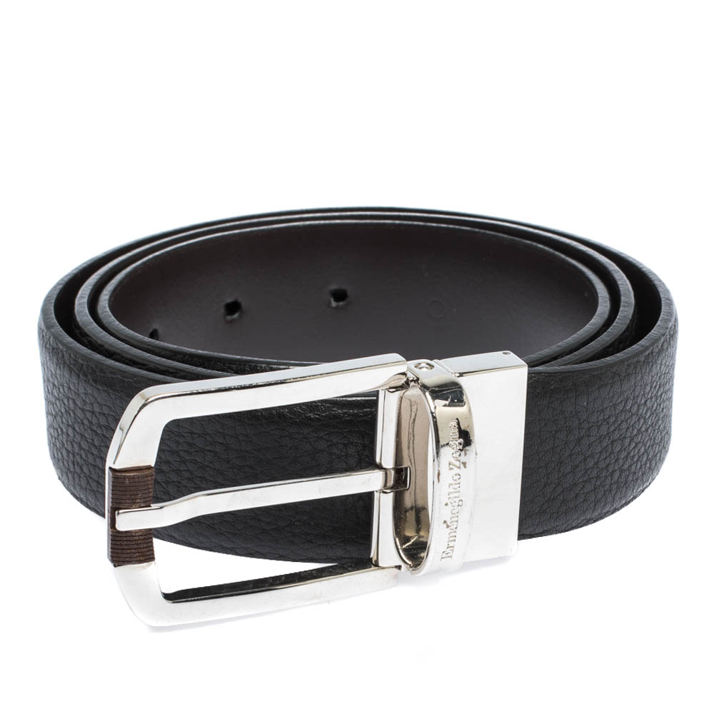 

Ermenegildo Zegna Black/Brown Leather Reversible Belt