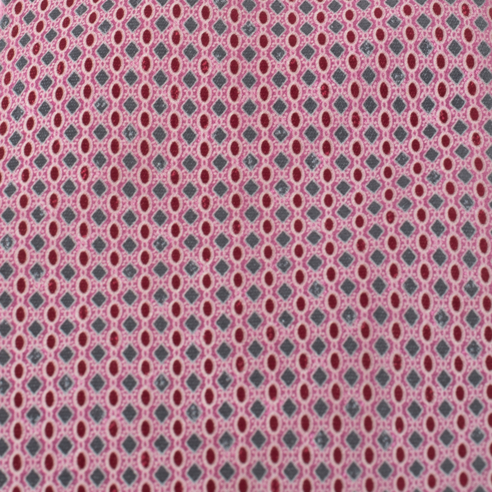 

Ermenegildo Zegna Pink Geometric Patterned Silk Tie