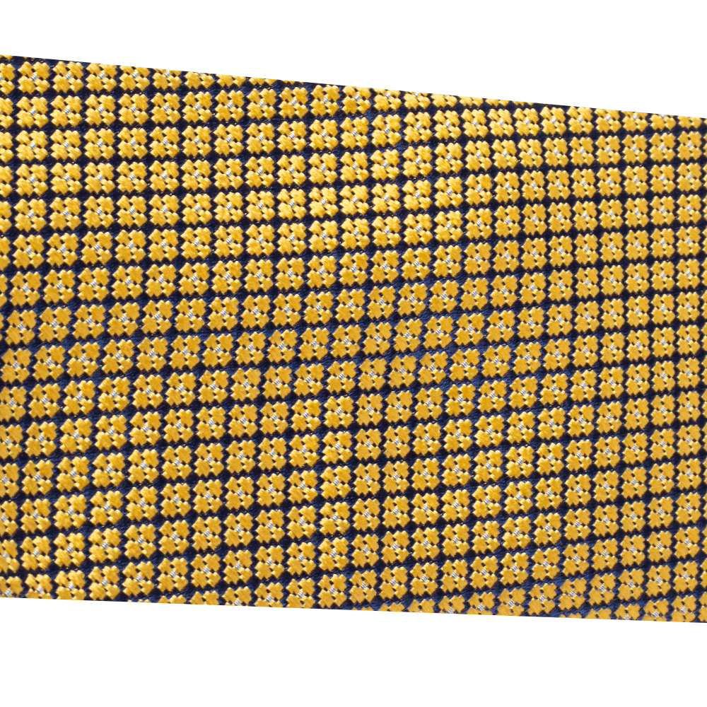 

Ermenegildo Zegna Yellow Patterned Silk Jacquard Tie