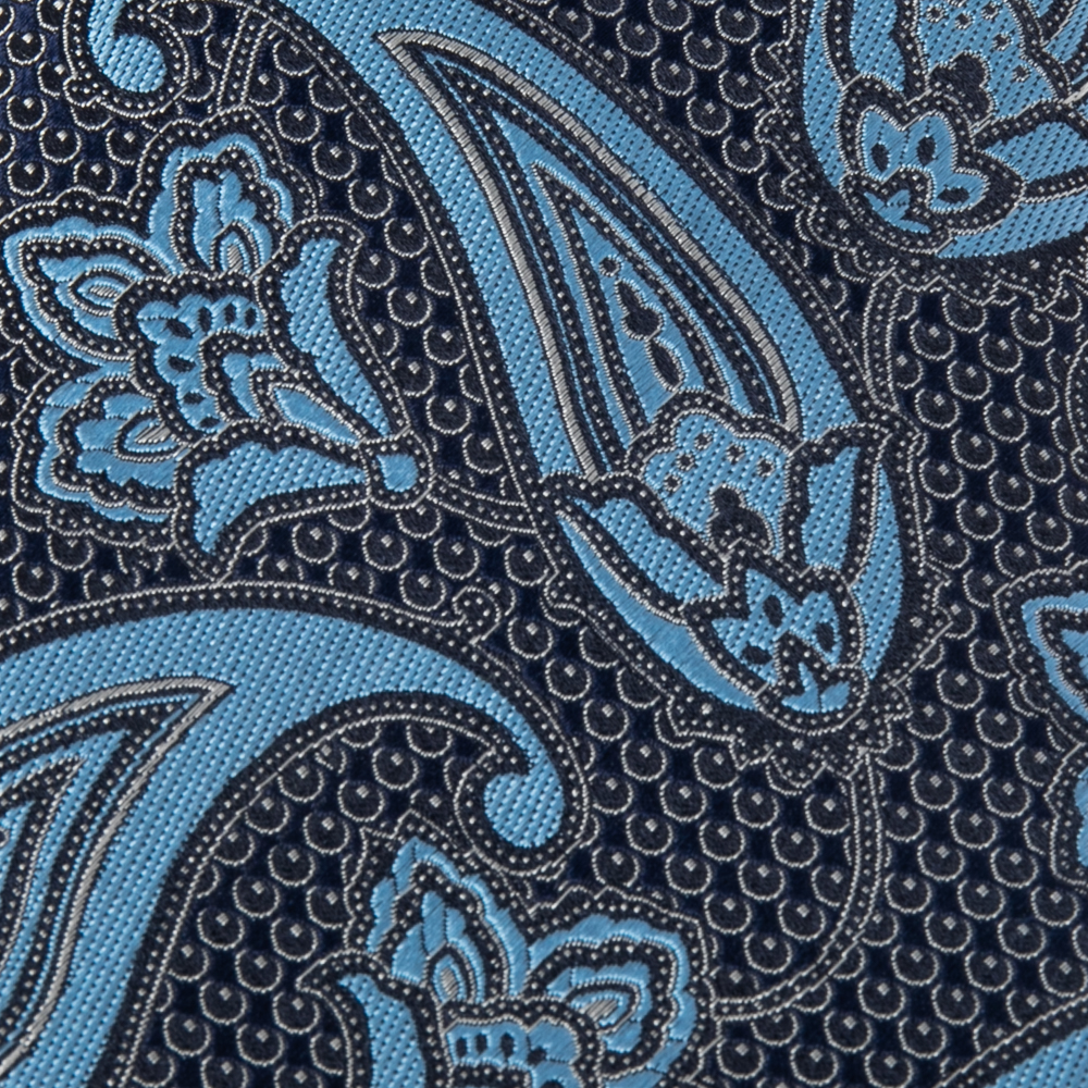 

Ermenegildo Zegna Blue Paisley Silk Jacquard Tie