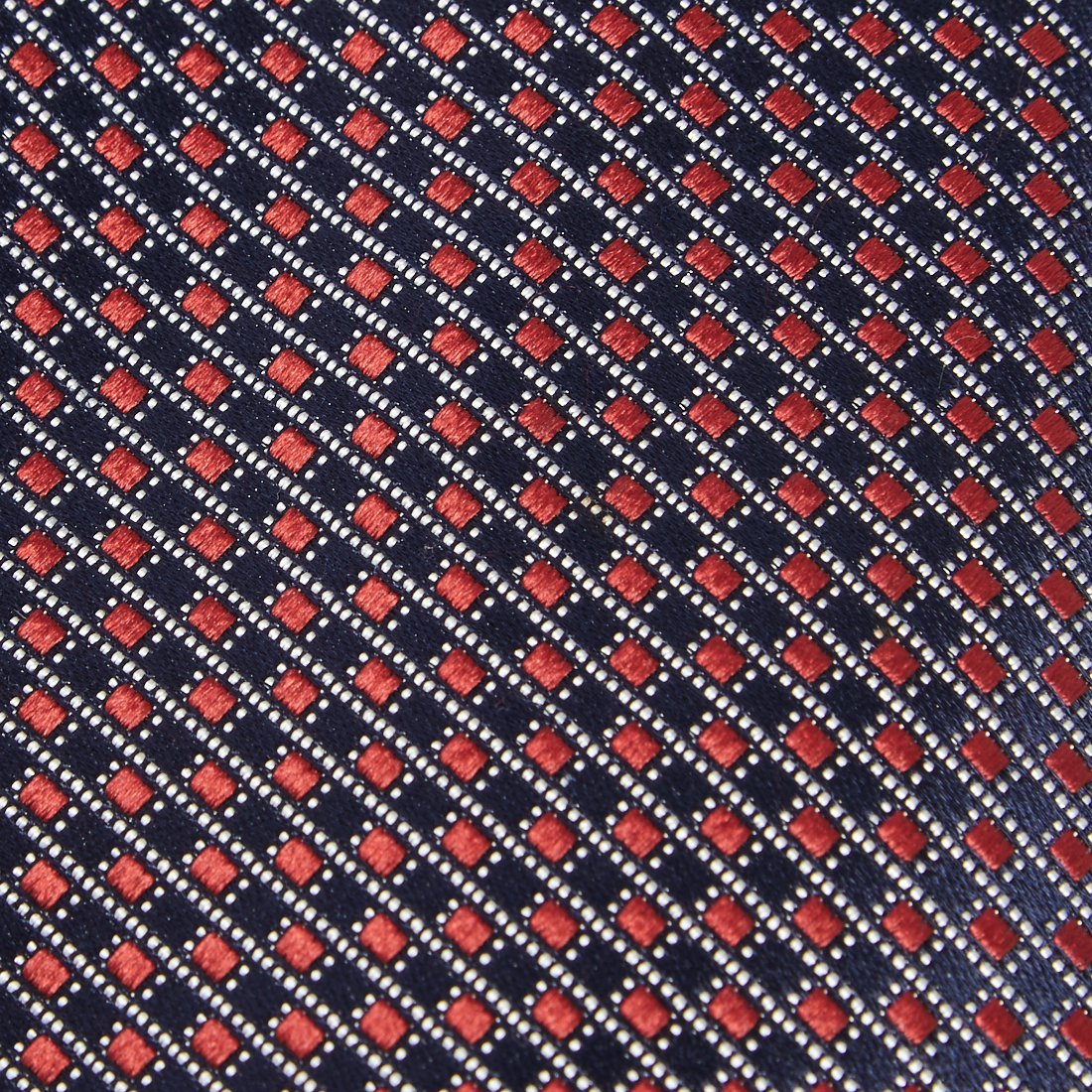 

Ermenegildo Zegna Red & Navy Blue Patterned Silk Jacquard Tie, Multicolor