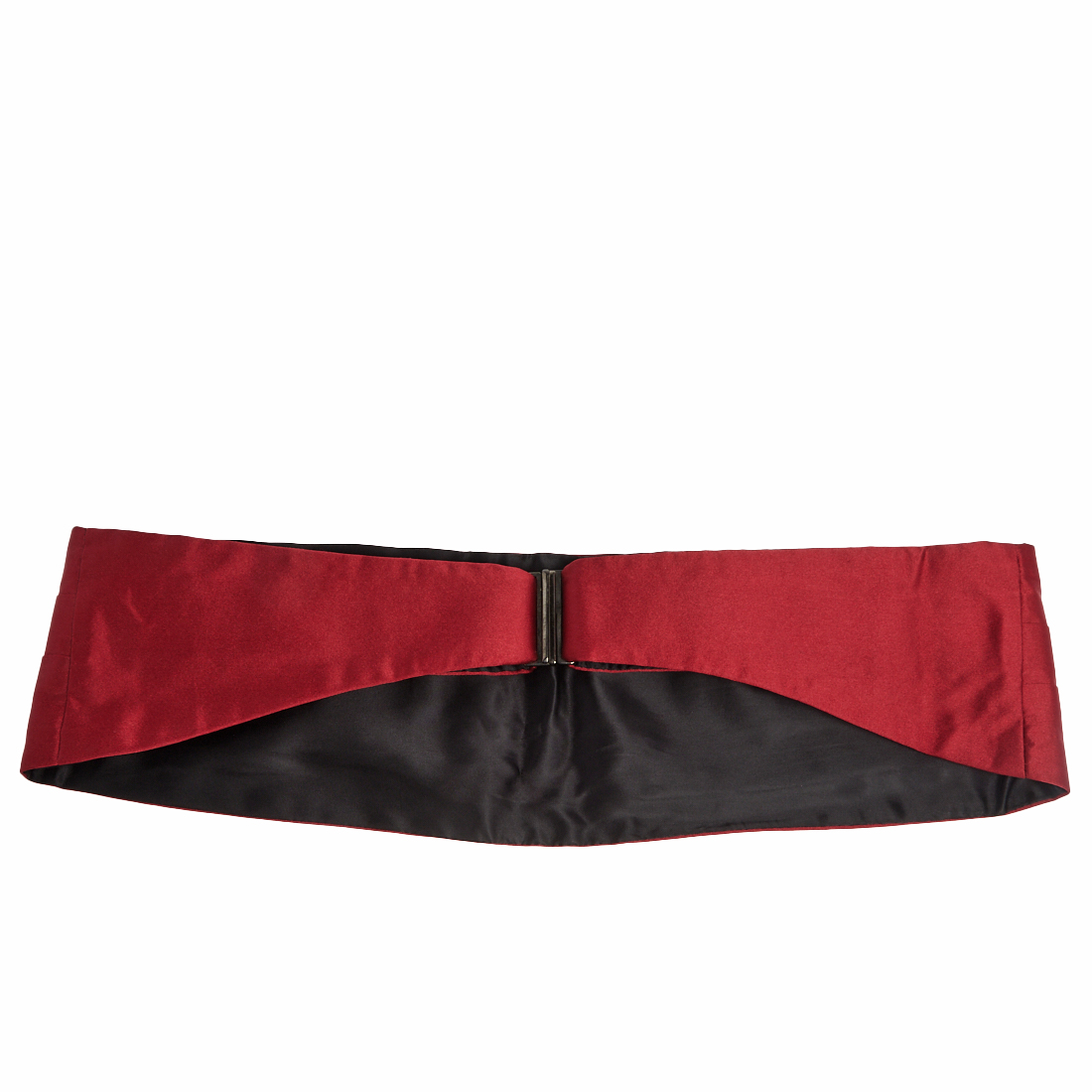 

Ermenegildo Zegna Red Pleated Silk Satin Cummerbund