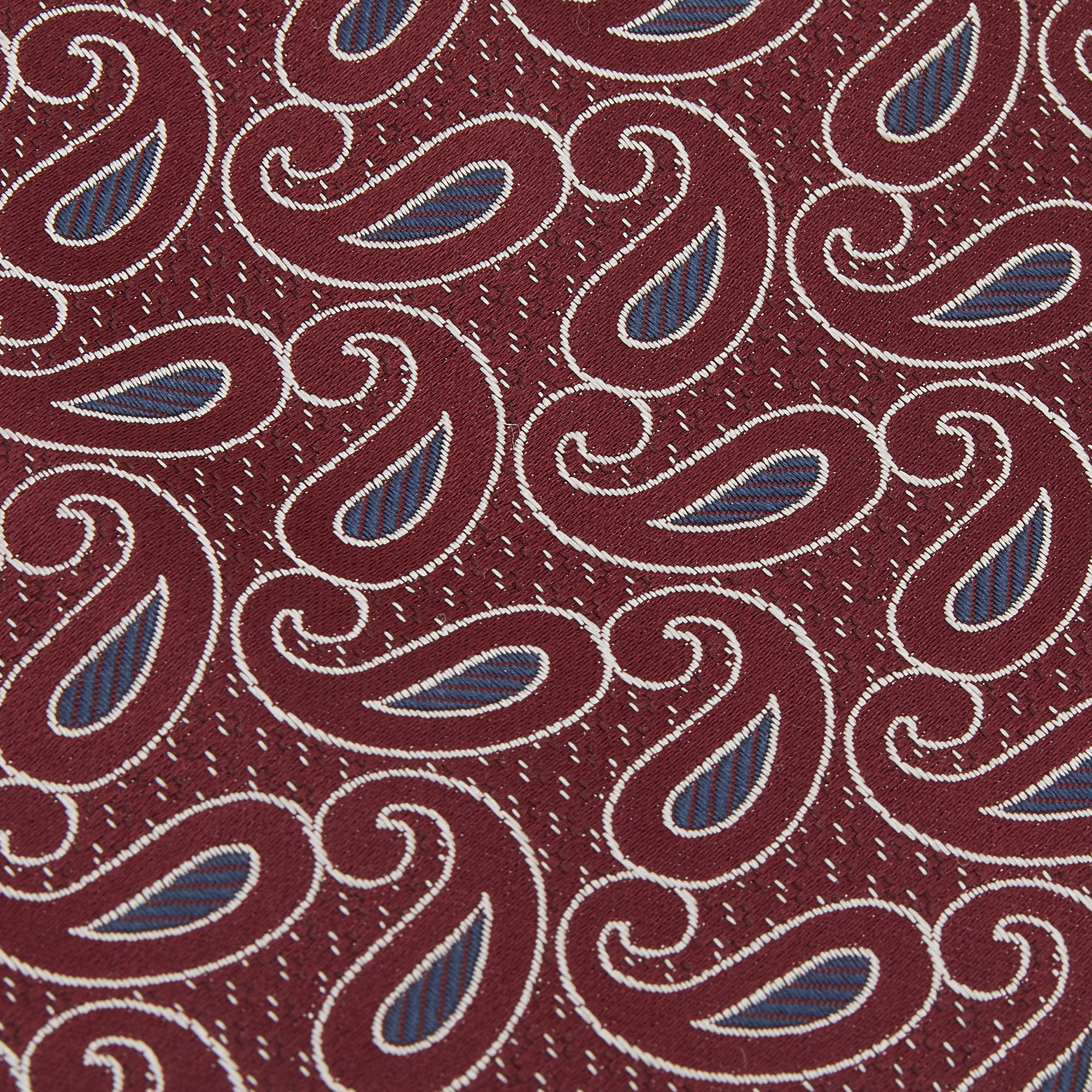 

Ermenegildo Zegna Burgundy Paisley Jacquard Silk Tie