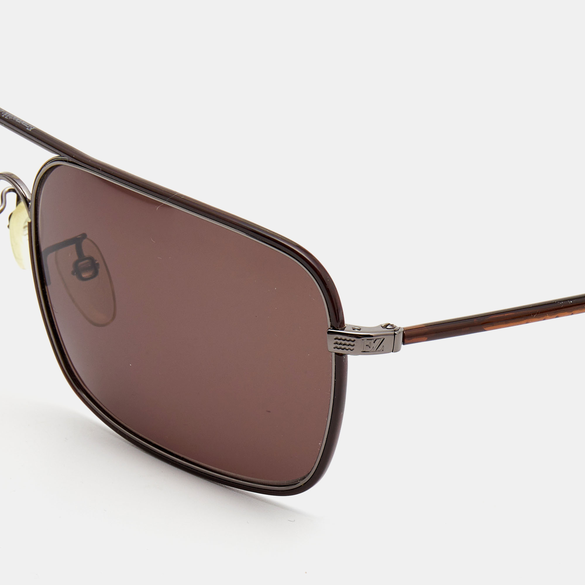 

Ermenegildo Zegna Dark Brown SZ3045 Square Sunglasses
