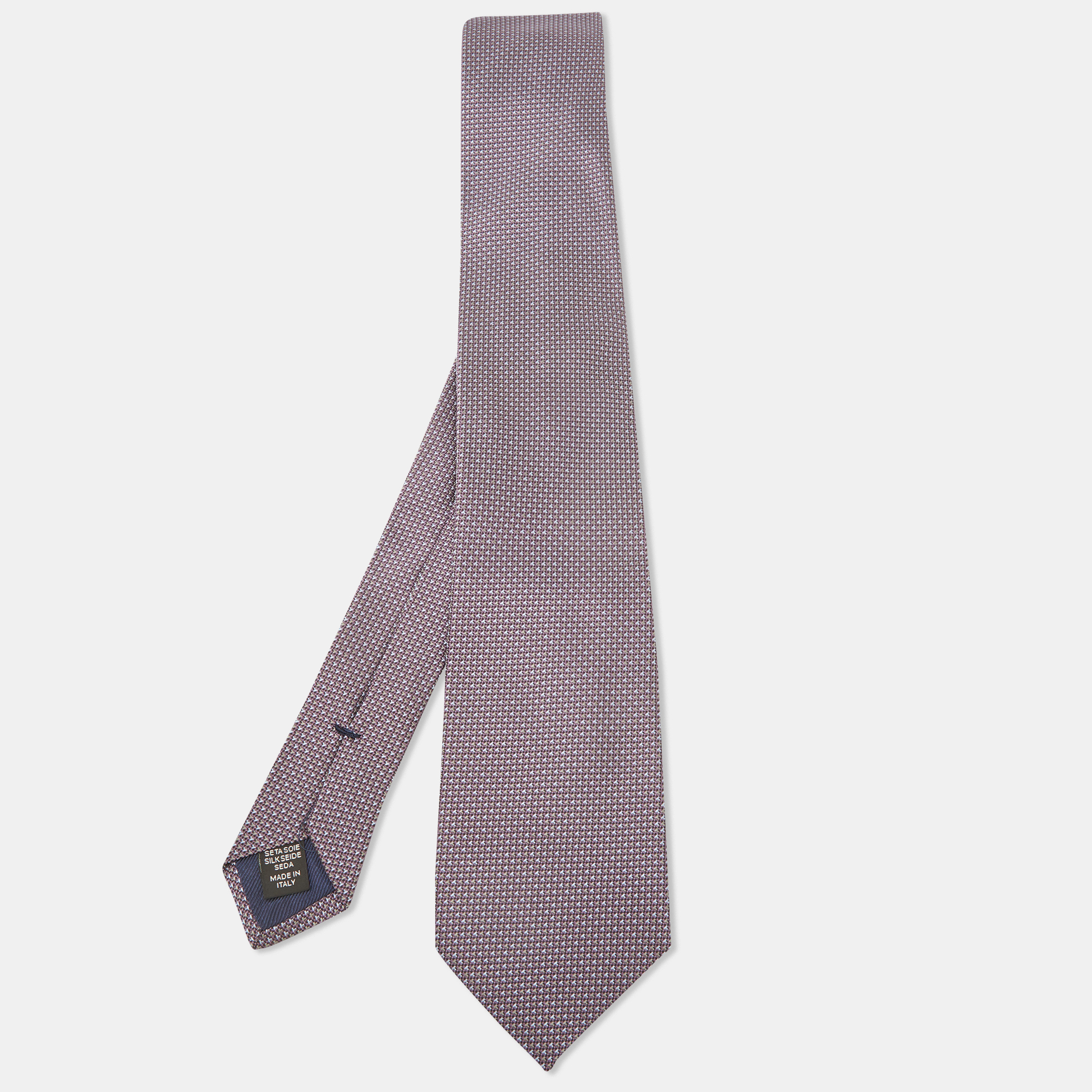 

Ermenegildo Zegna Purple Patterned Silk Tie