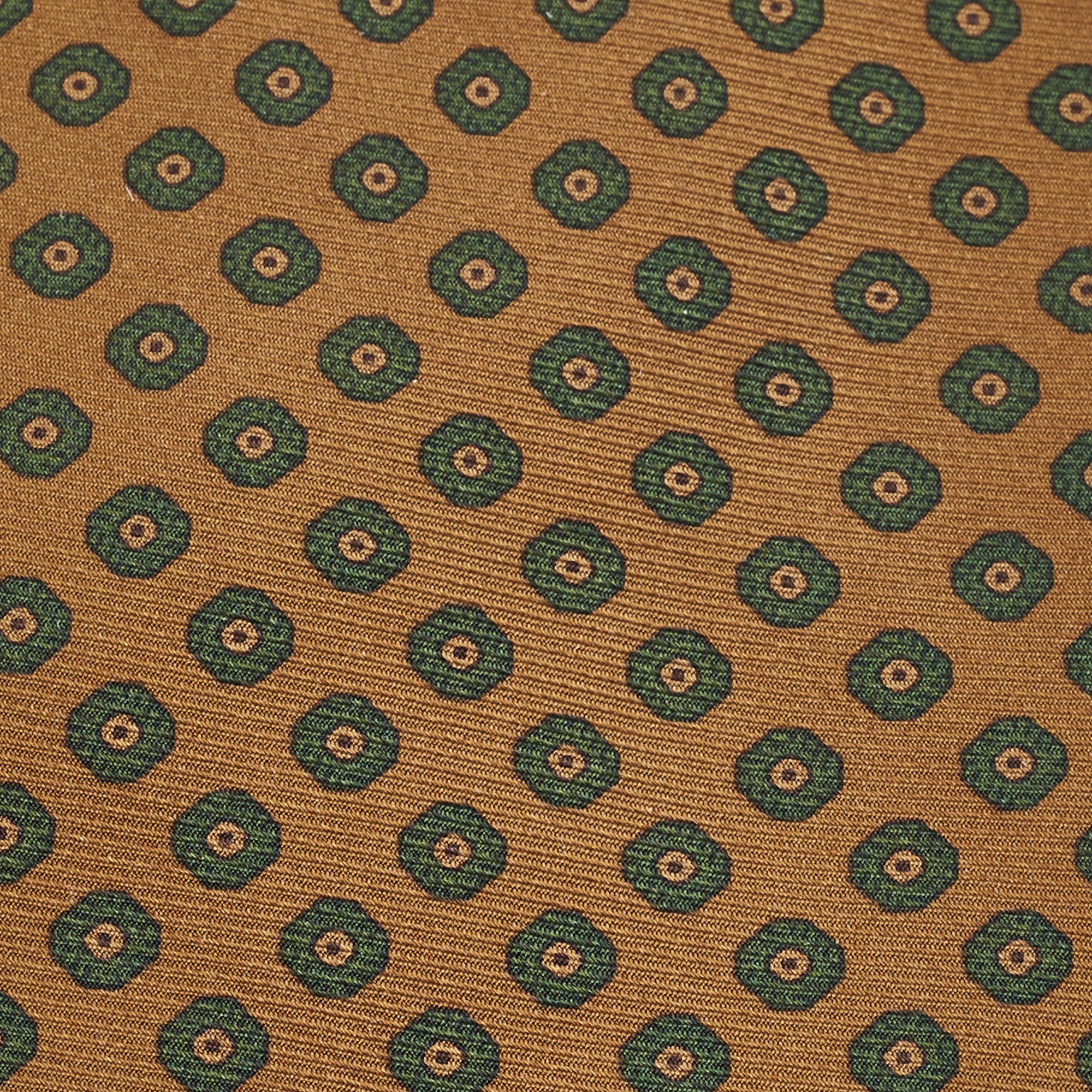 Ermenegildo Zegna Vintage Brown Printed Silk Tie 