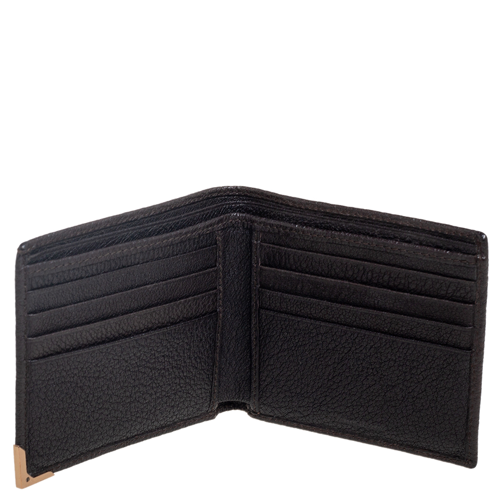 

Ermenegildo Zegna Dark Brown Leather Bifold Wallet