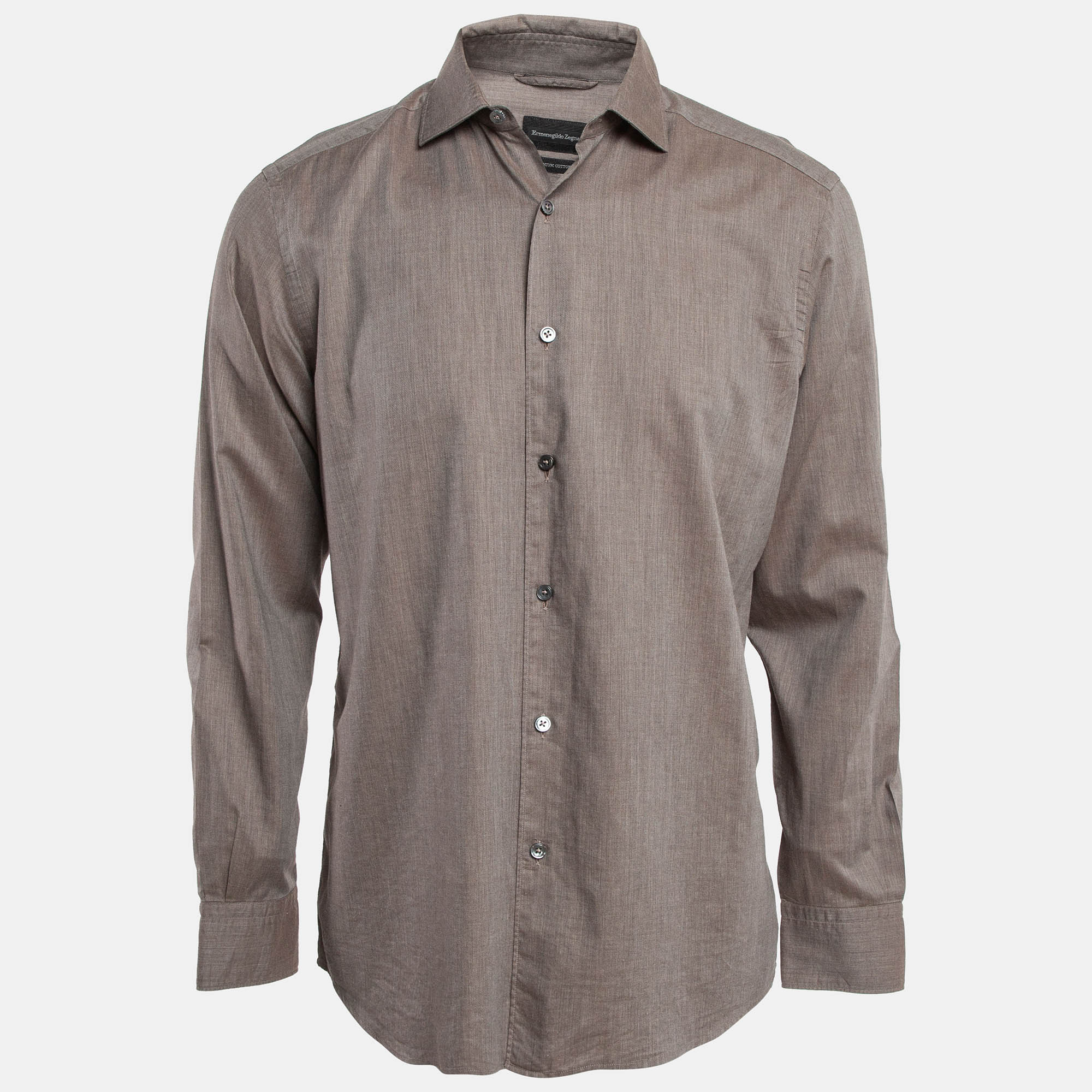 

Ermenegildo Zegna Light Brown Cotton T-Shirt L