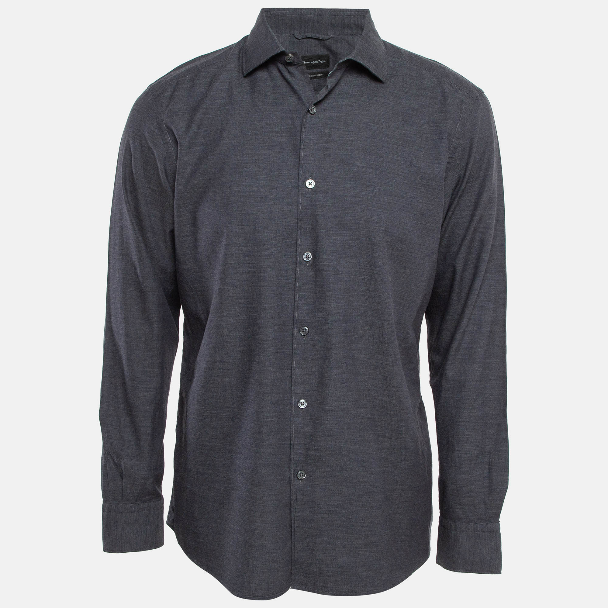 

Ermenegildo Zegna Grey Cotton Long Sleeve Shirt L