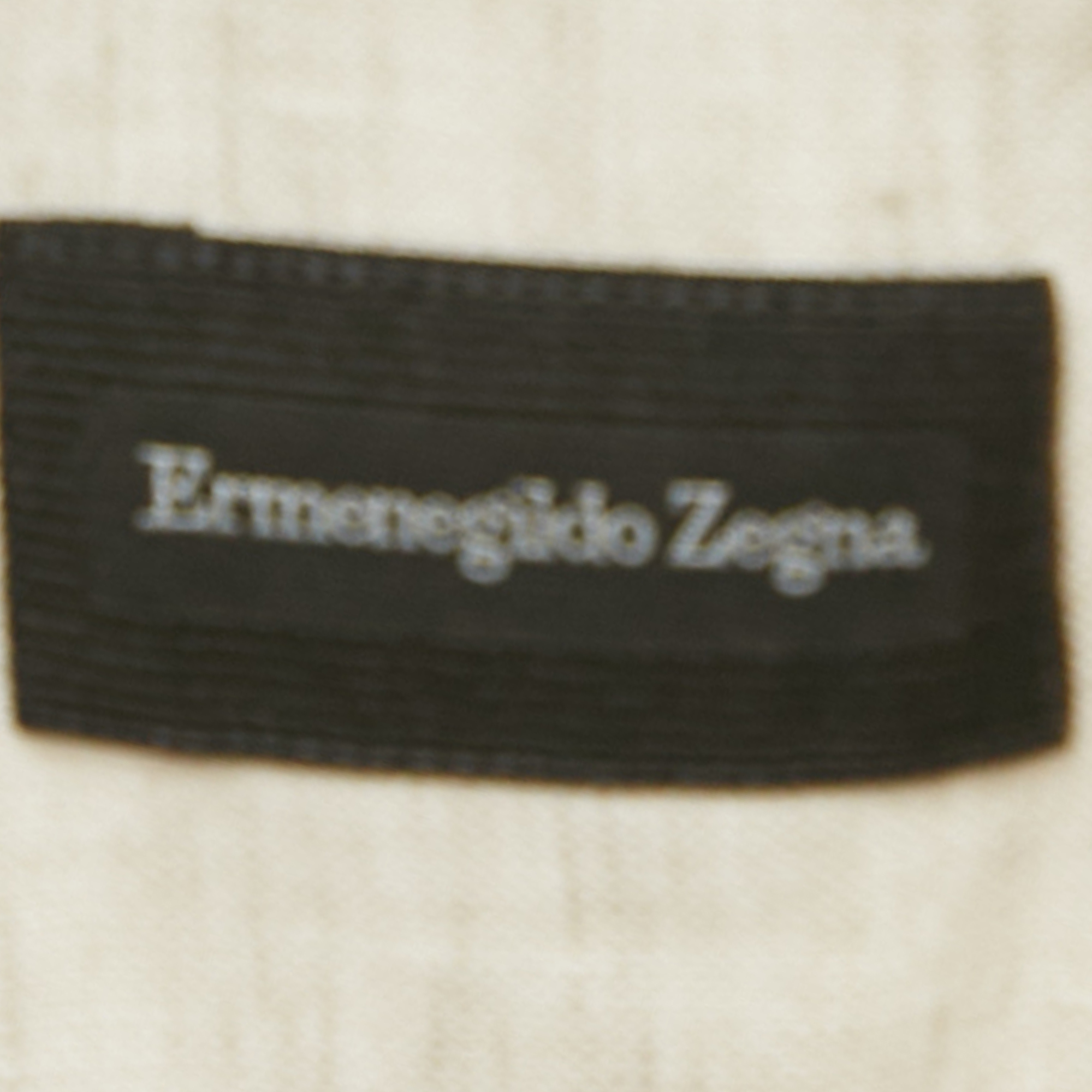 Ermenegildo Zegna Light Grey Linen Half Sleeve Shirt L 