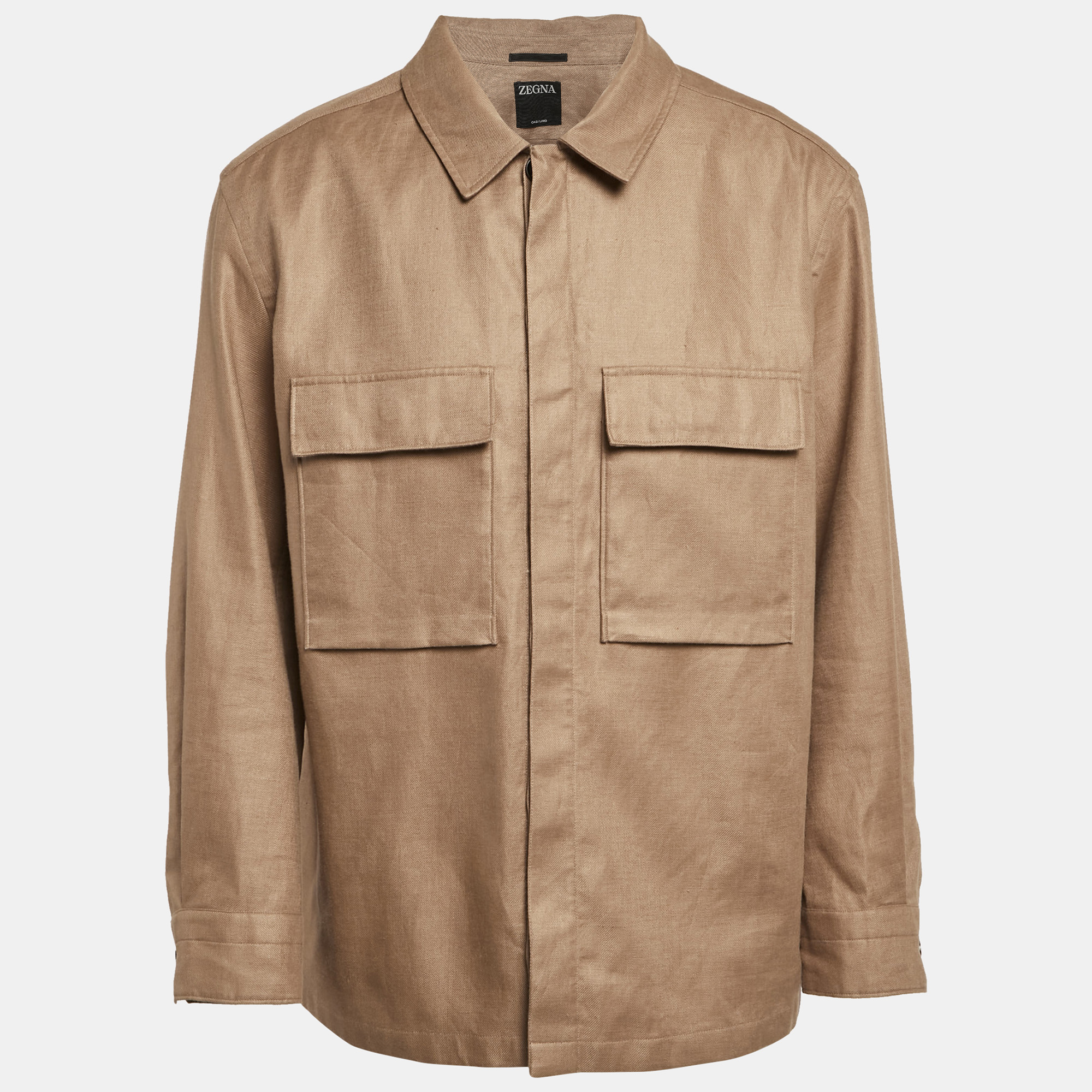 

Ermenegildo Zegna Beige Linen Oversized Shirt XXL