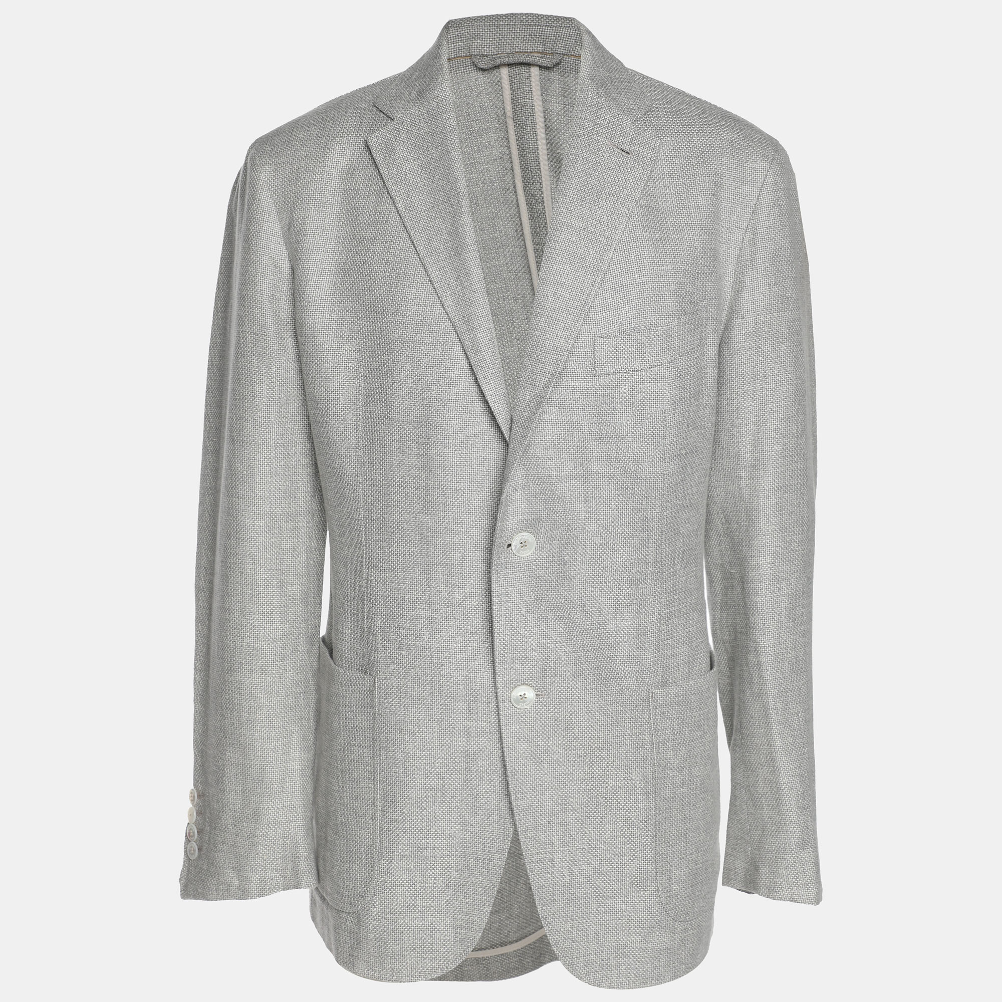 

Ermenegildo Zegna Grey Hemp Button Jacket XL