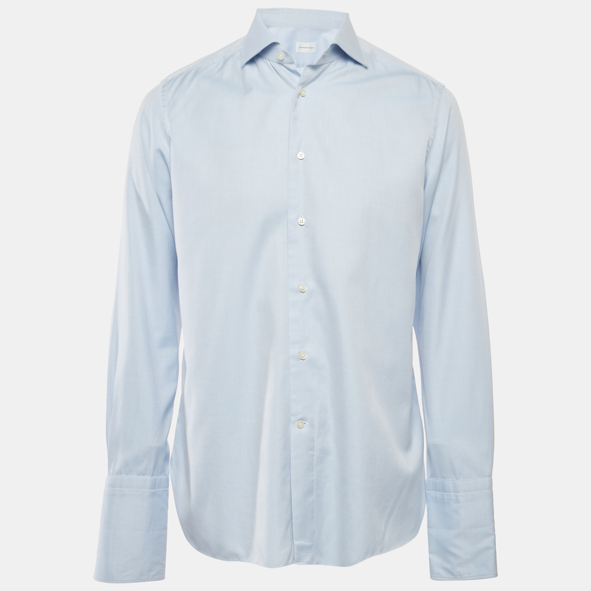 

Ermenegildo Zegna Blue Cotton Full Sleeve Shirt L