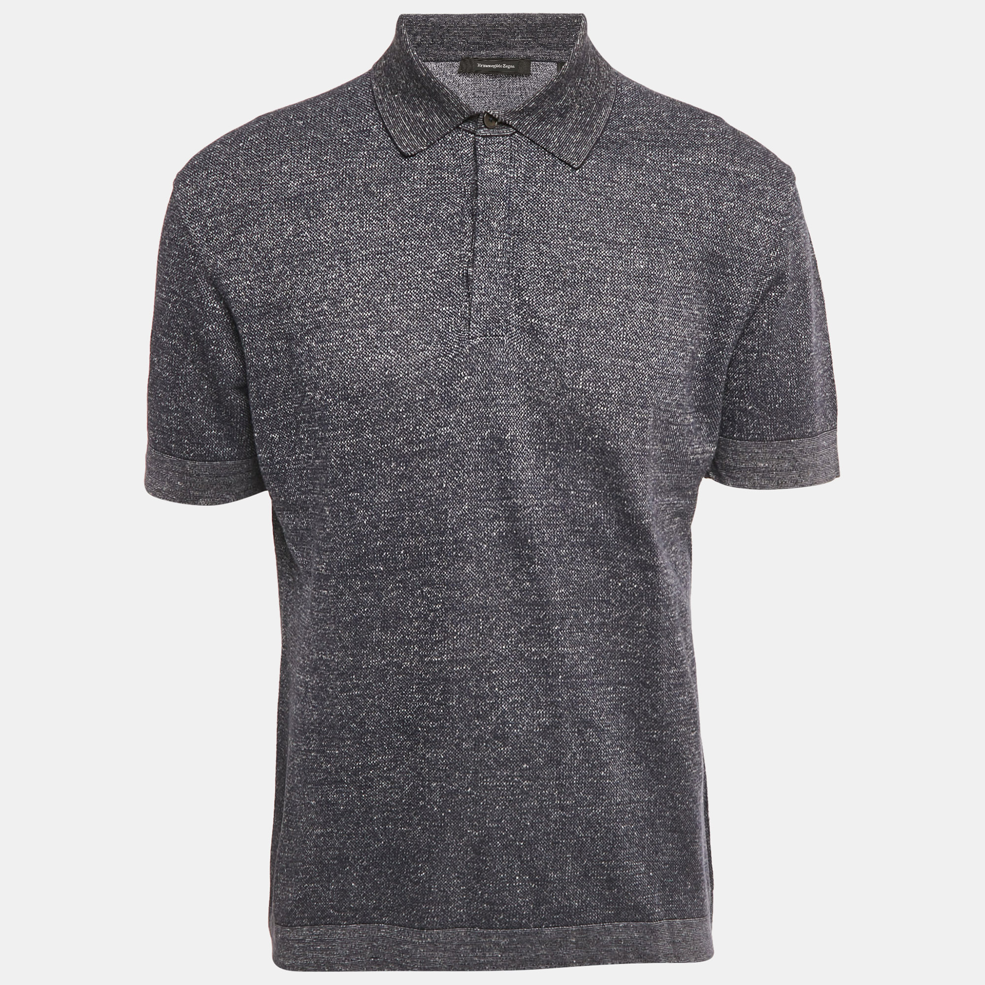 

Ermenegildo Zegna Blue Jersey Polo T-Shirt S, Navy blue