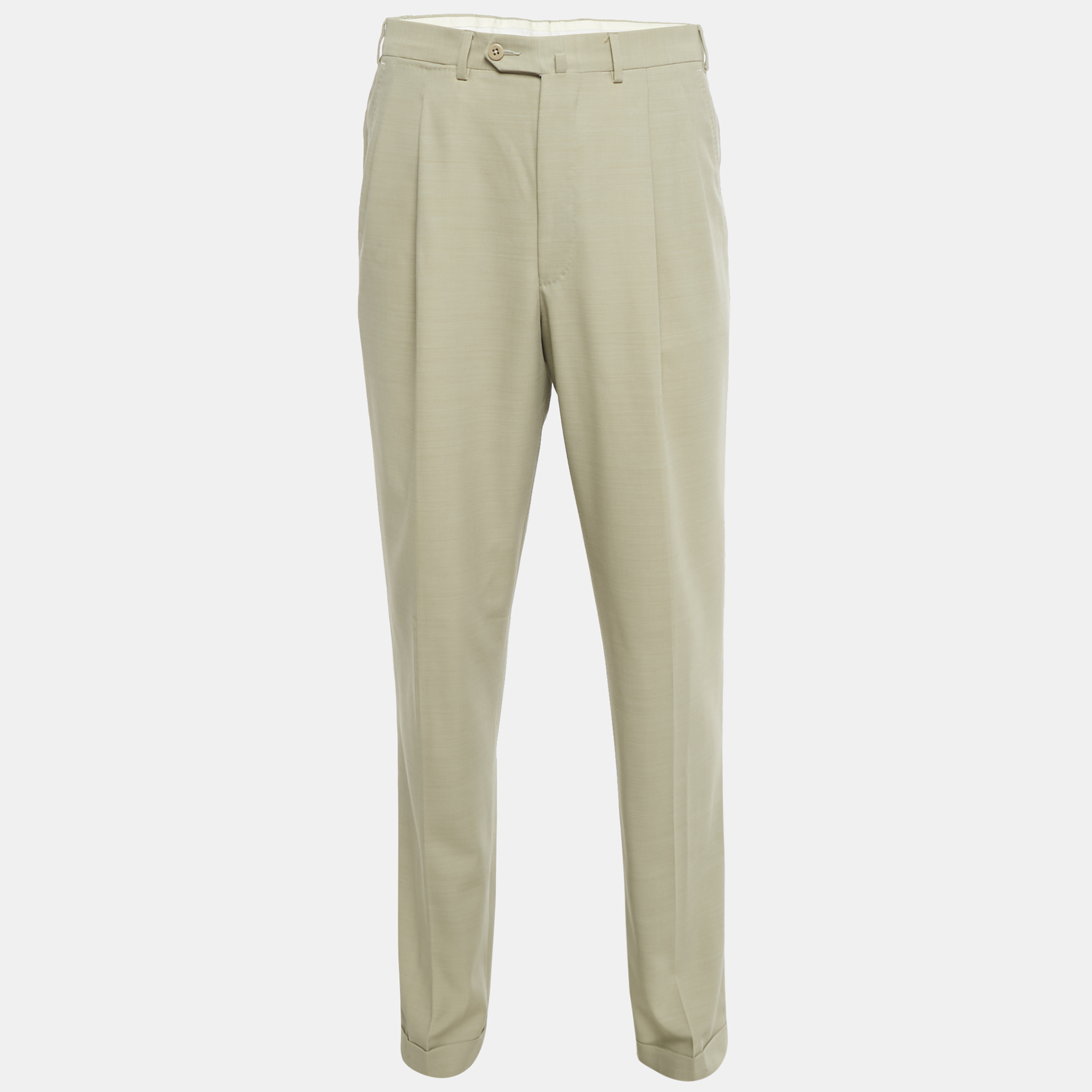 

Ermenegildo Zegna Beige Gabardine Formal Trousers M