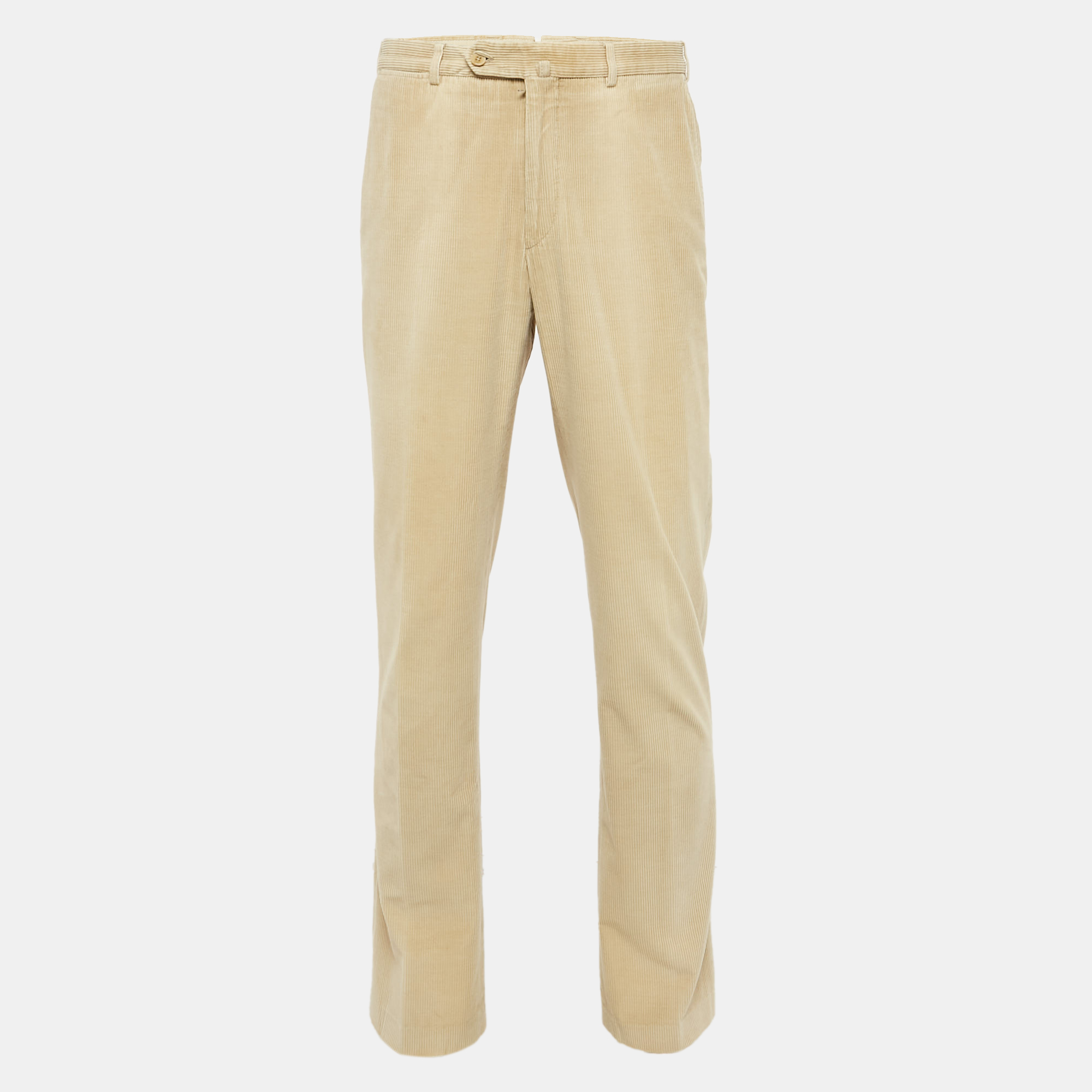 

Ermenegildo Zegna Beige Corduroy Regular Fit Pants L/Waist 33"