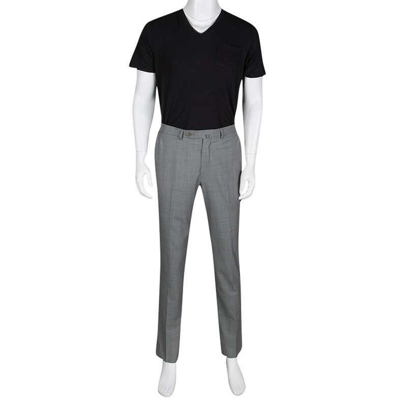 

Ermenegildo Zegna Grey Wool Regular Fit Cool Effect Trousers