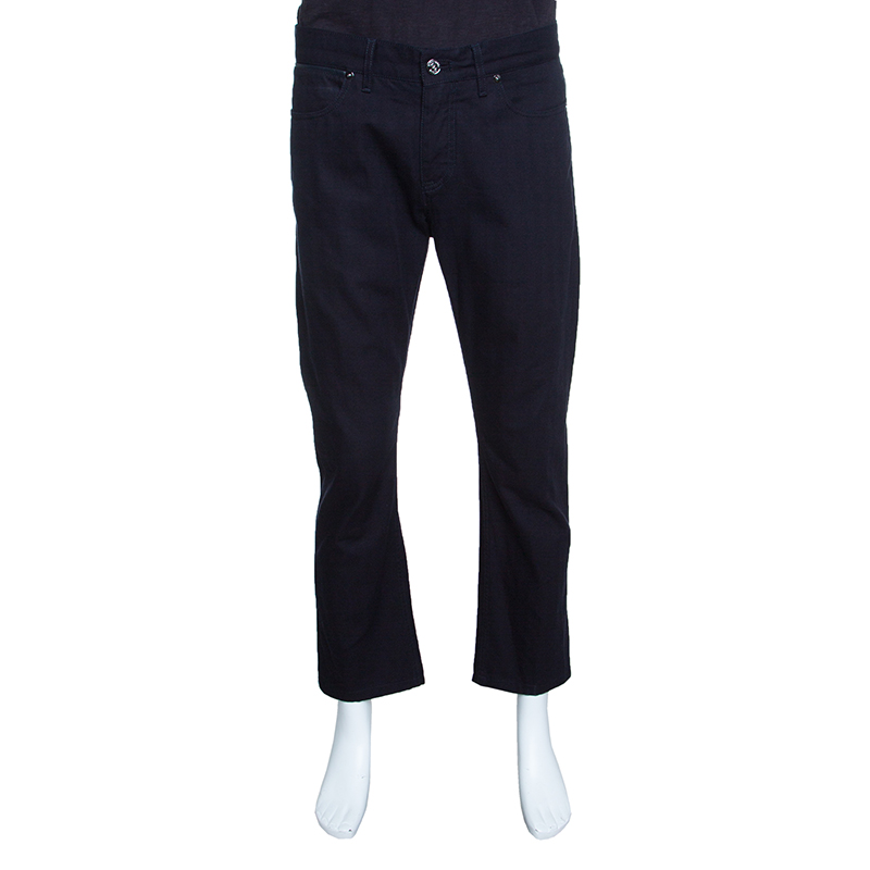 Ermenegildo Zegna Navy Blue Luxury Denim Slim Fit Jeans L