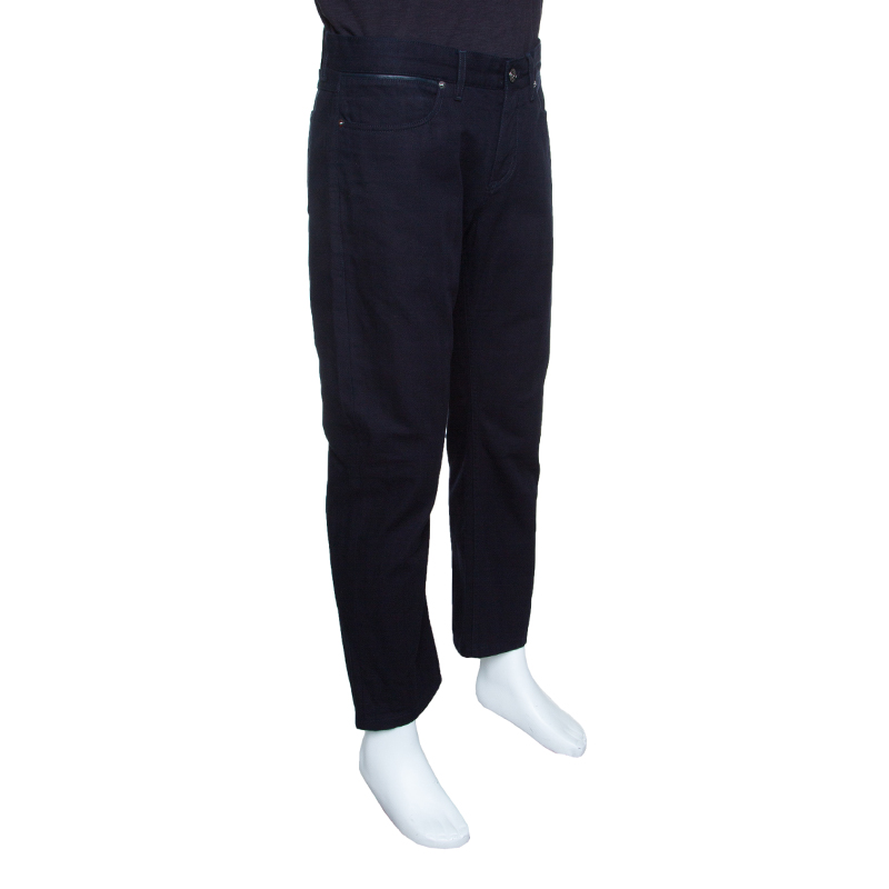 

Ermenegildo Zegna Navy Blue Luxury Denim Slim Fit Jeans