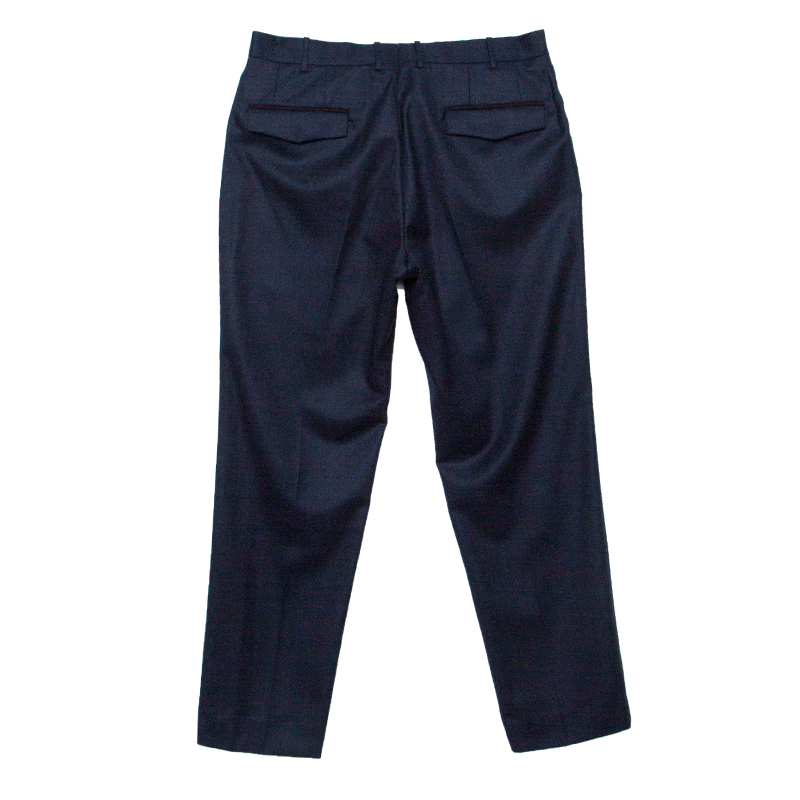 

Ermenegildo Zegna Navy Blue Wool Slim Fit Trousers
