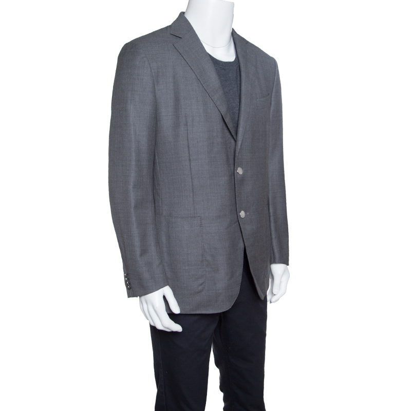 

Ermenegildo Zegna Grey Wool Tailored Street Blazer