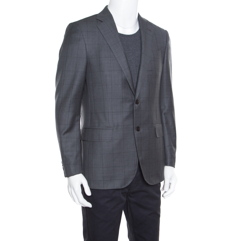 

Ermenegildo Zegna Grey Checked Wool Mila Blazer