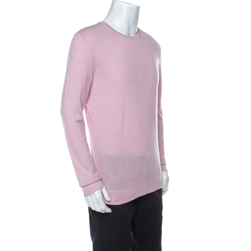 

Ermenegildo Zegna Pink Cashmere and Silk Blend Sweater